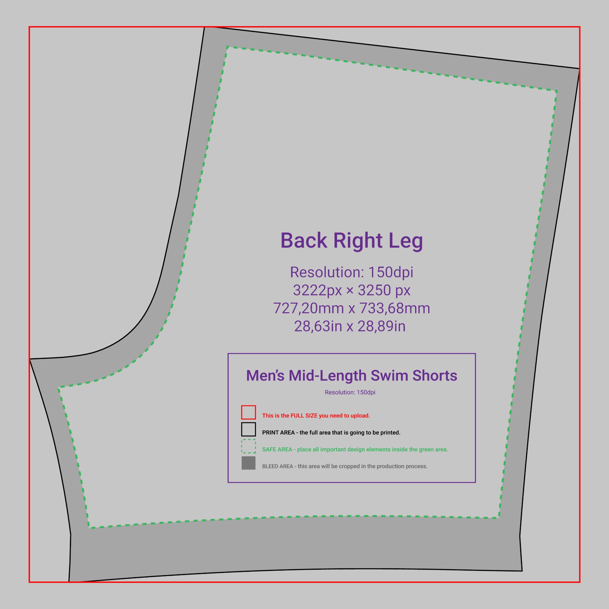 Custom Men's Mid-Length Swim Shorts product thumbnail image