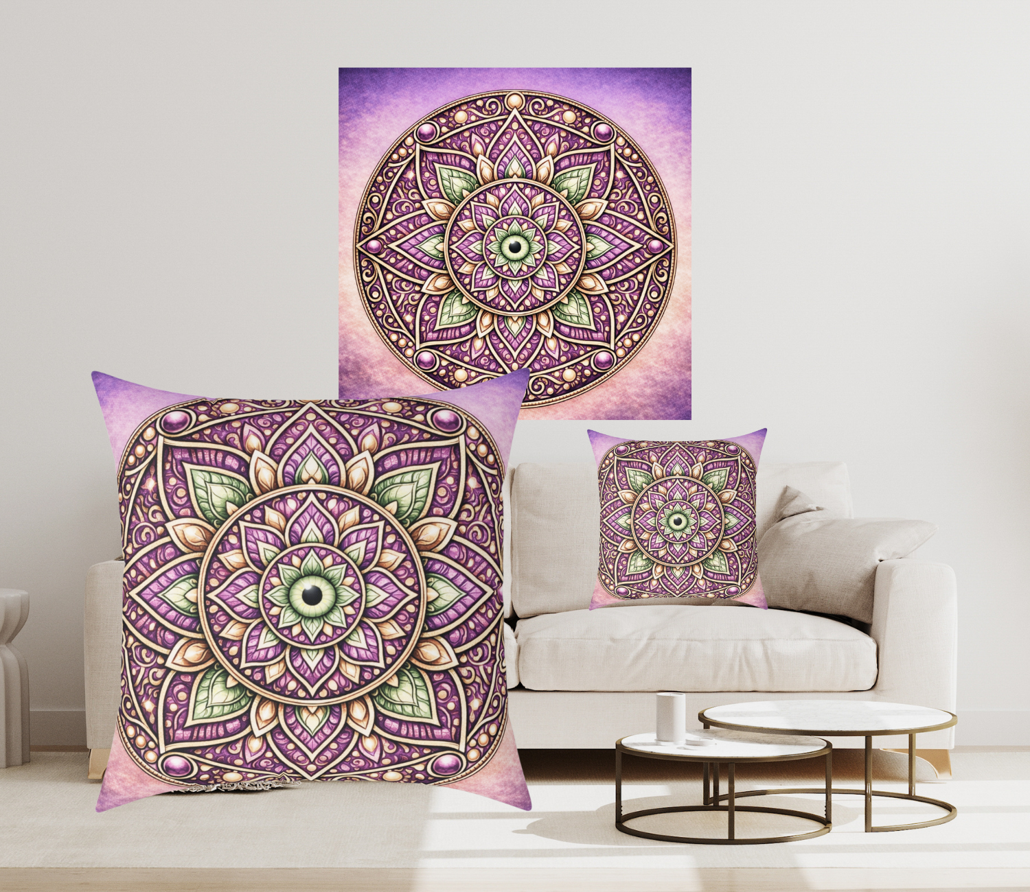 Sunset Mandala Protection Pillow – Hidden Evil Eye Cushion for Energy, Color Therapy & Sacred Decor product thumbnail image Sunset Mandala Protection Pillow – Hidden Evil Eye Cushion for Energy, Color Therapy & Sacred Decor product thumbnail image