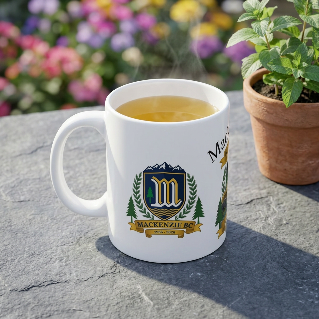 Mackenzie BC 60th Anniversary Ceramic Mug — “60 Years and Still Crushin' It! 1966–2026” product thumbnail image Mackenzie BC 60th Anniversary Ceramic Mug — “60 Years and Still Crushin' It! 1966–2026” product thumbnail image