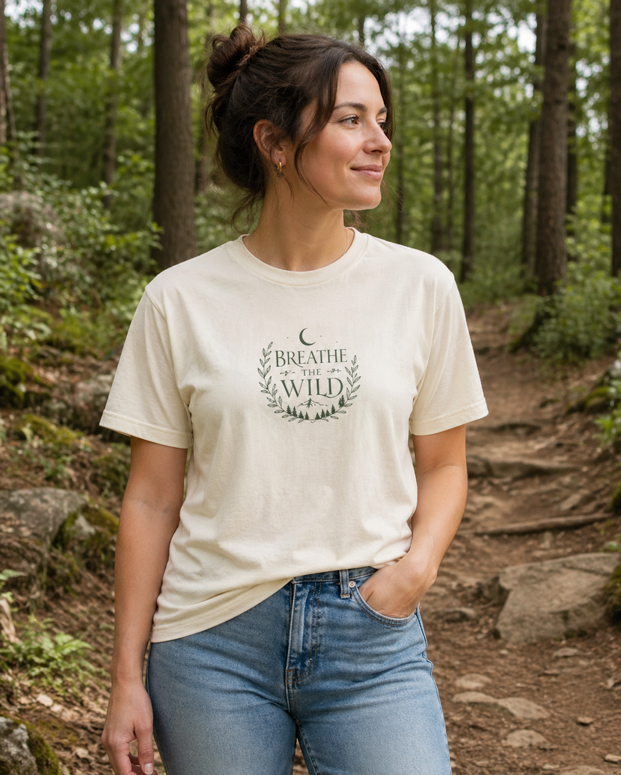 Breathe in the Wild Tee - Botanical Outdoor Shirt product thumbnail image