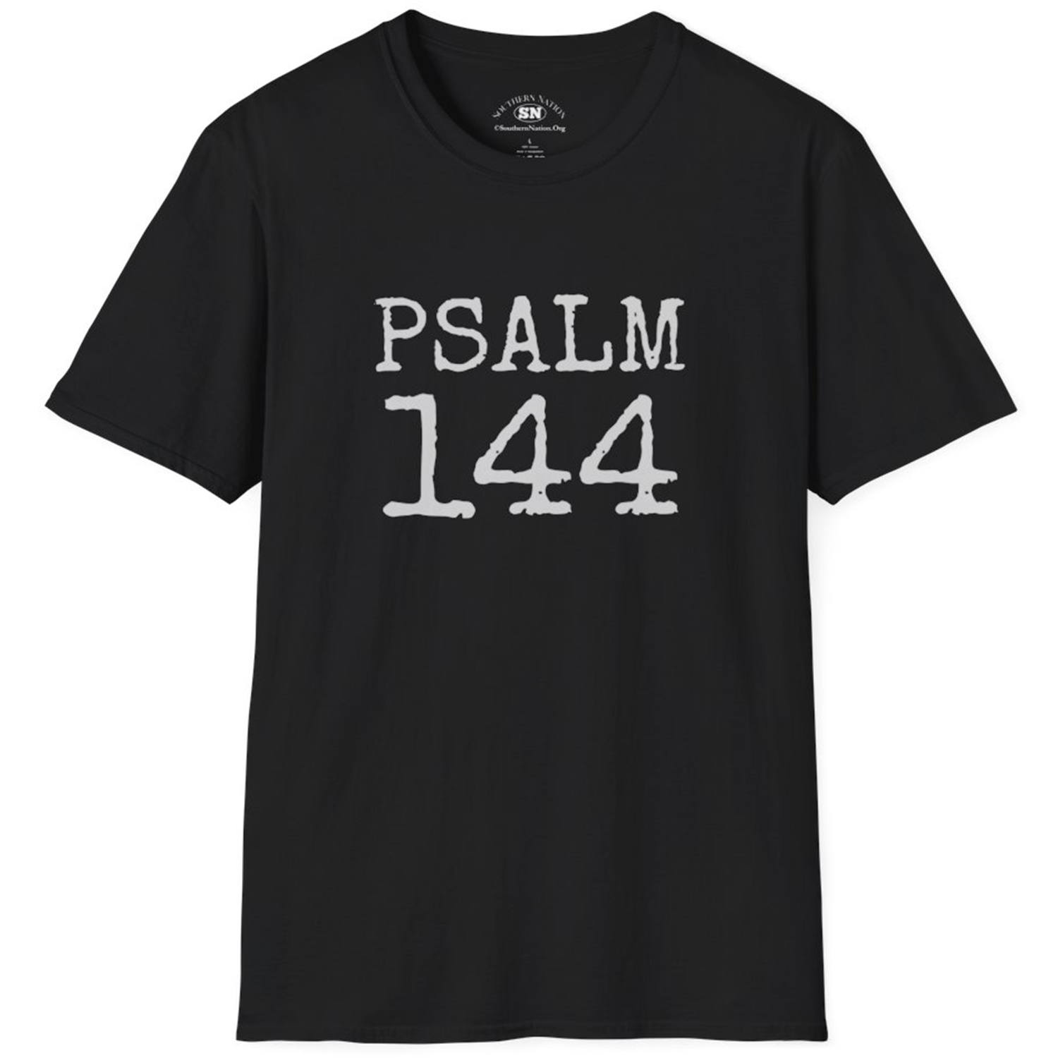 "PSALM 144" Warriors' Psalm Black Tee product thumbnail image "PSALM 144" Warriors' Psalm Black Tee product thumbnail image