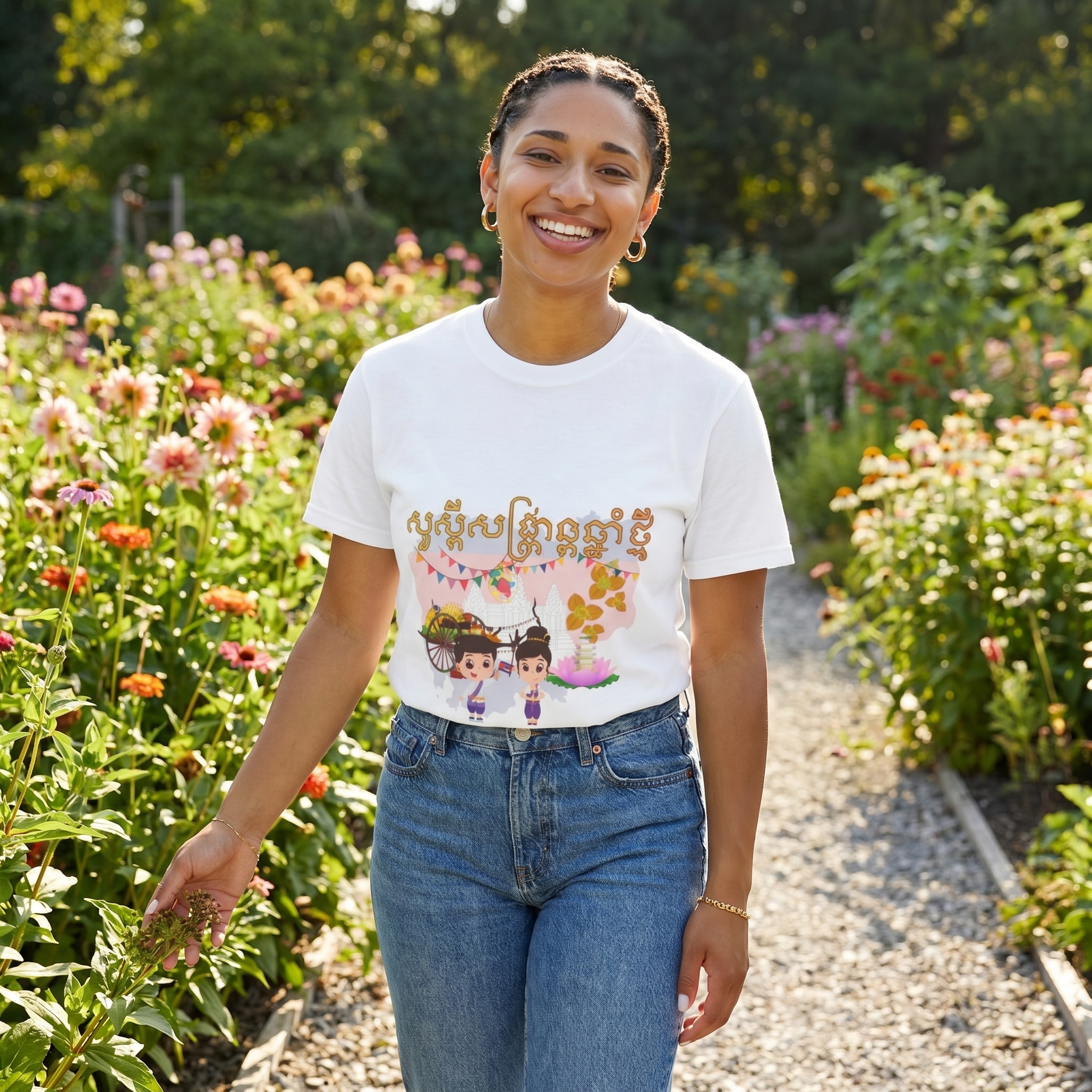 Khmer New Year Festival T-Shirt — Cute Khmer Characters &amp; Angkor Script product thumbnail image