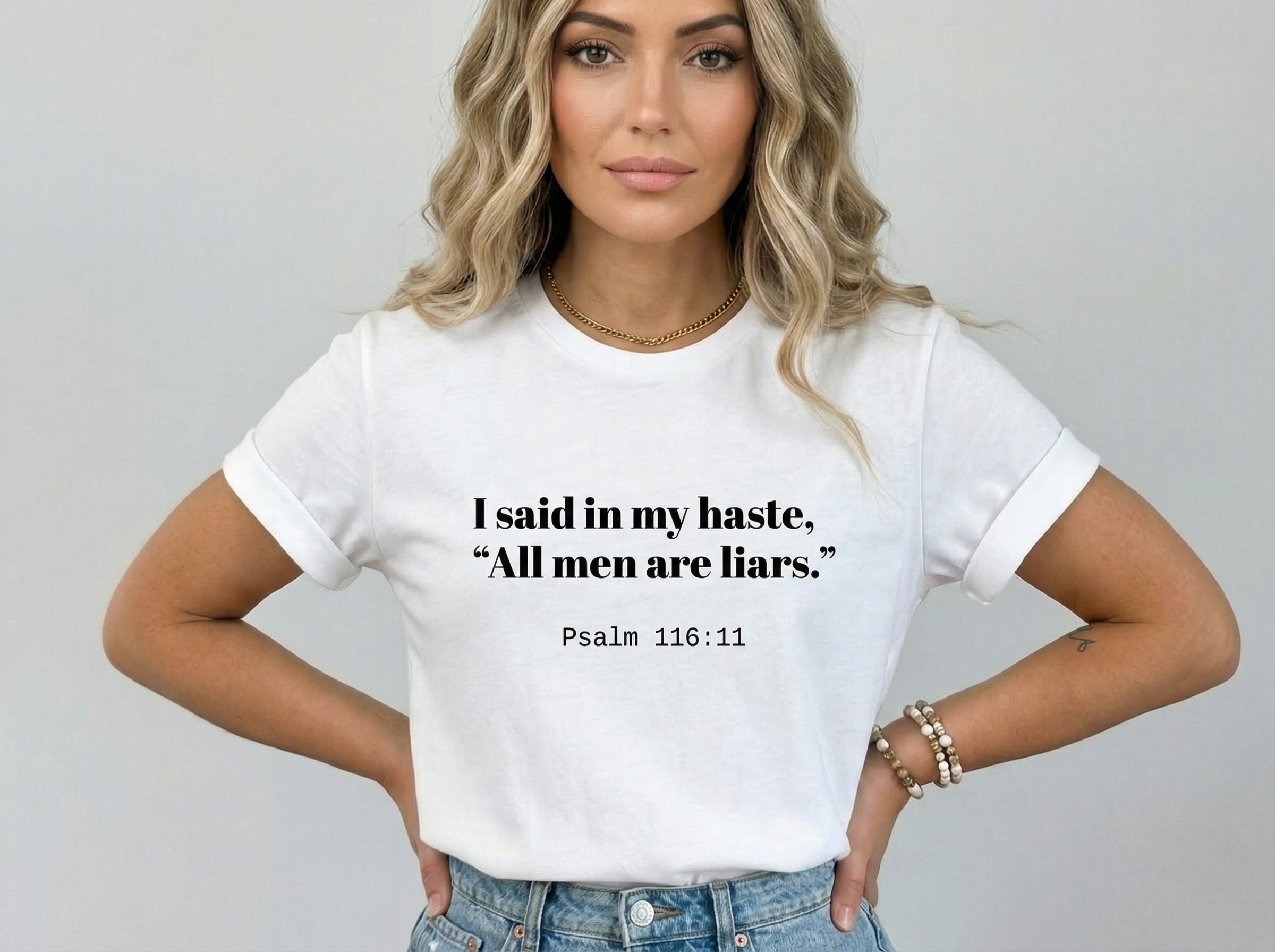 Psalm 116:11 "All men are liars" - Unisex Garment-Dyed T-shirt - product thumbnail image Psalm 116:11 "All men are liars" - Unisex Garment-Dyed T-shirt - product thumbnail image