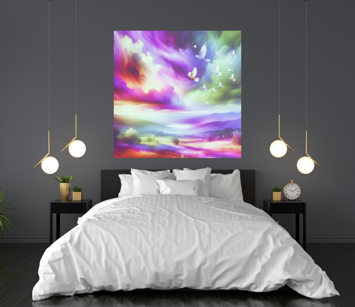 Silk Poster – Dawn of the New Frequency (Indoor/Outdoor Wall Art) product thumbnail image