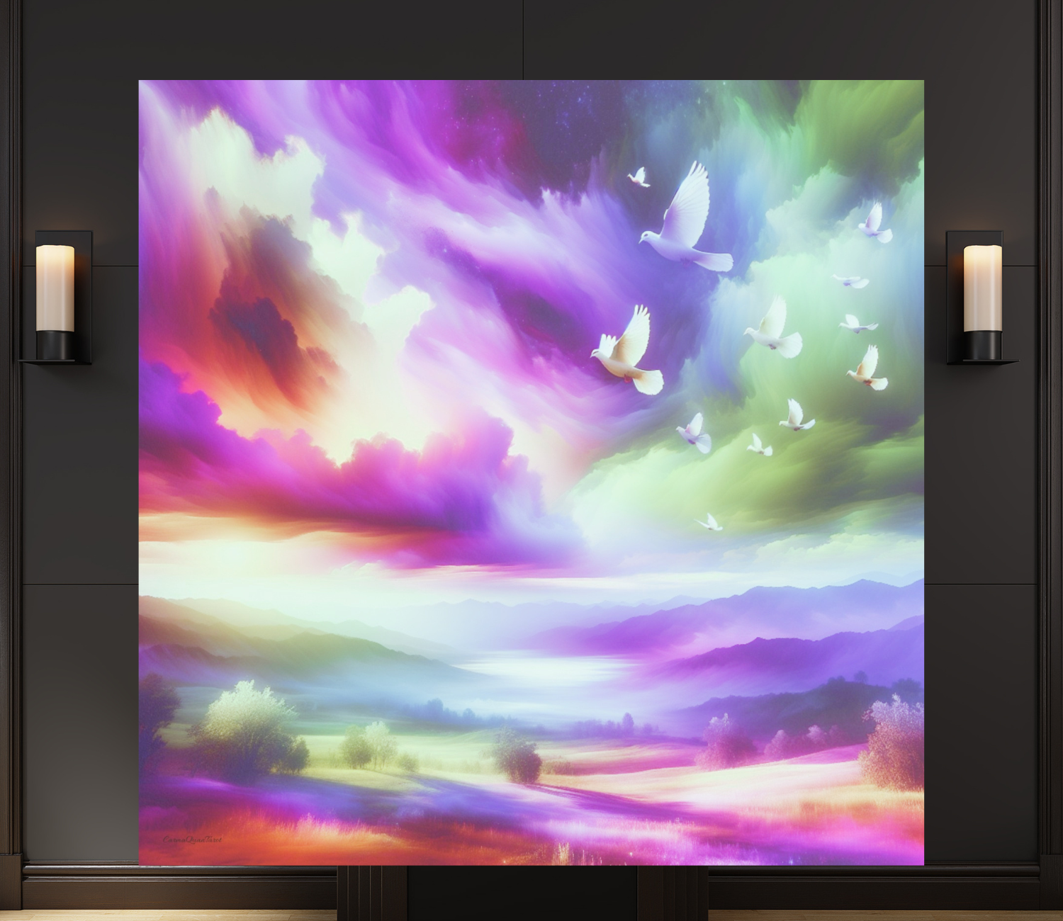 Silk Poster – Dawn of the New Frequency (Indoor/Outdoor Wall Art) product thumbnail image