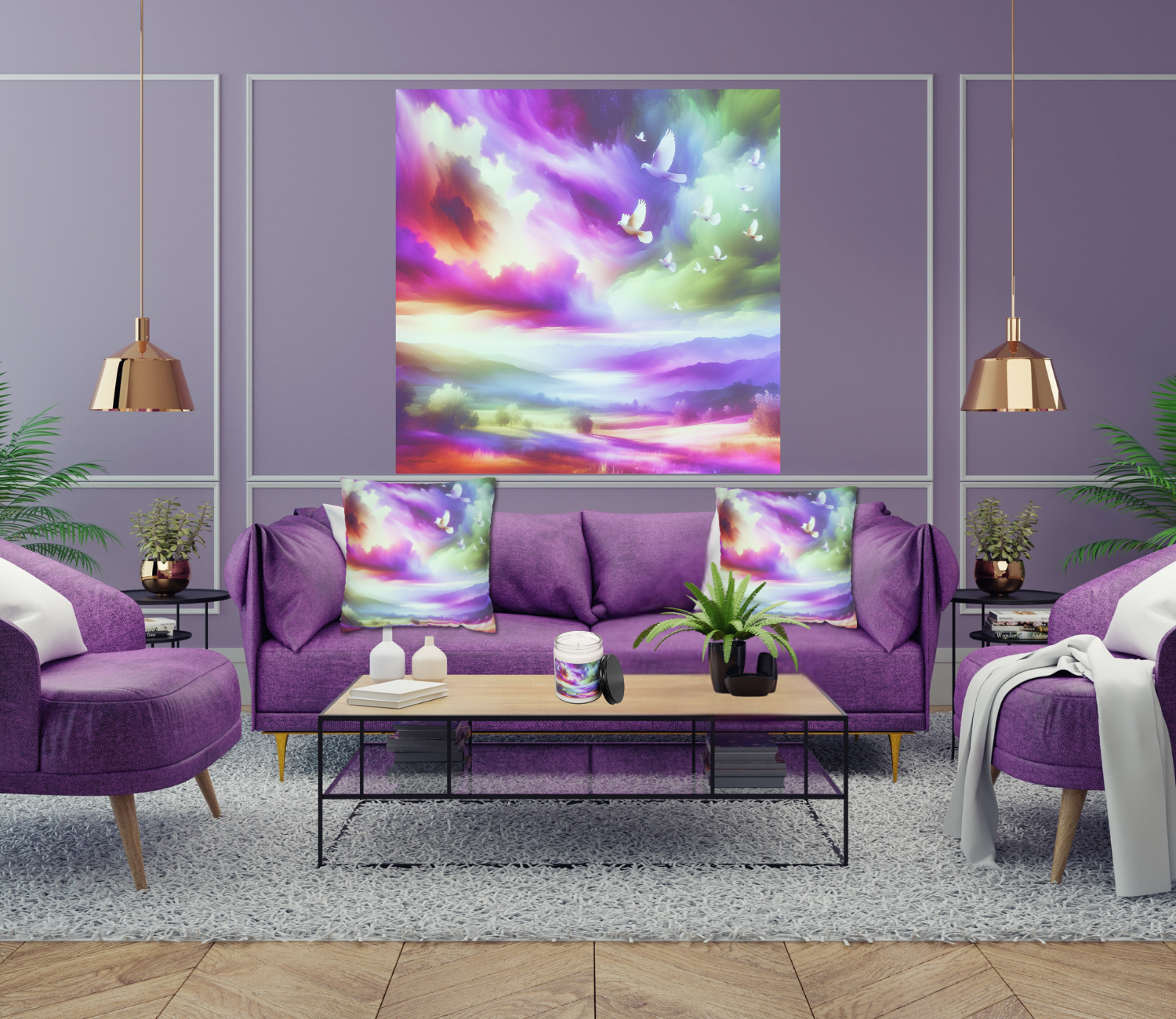 Throw Pillow – Dawn of the New Frequency (Soft‑Touch Home Décor) product thumbnail image Throw Pillow – Dawn of the New Frequency (Soft‑Touch Home Décor) product thumbnail image