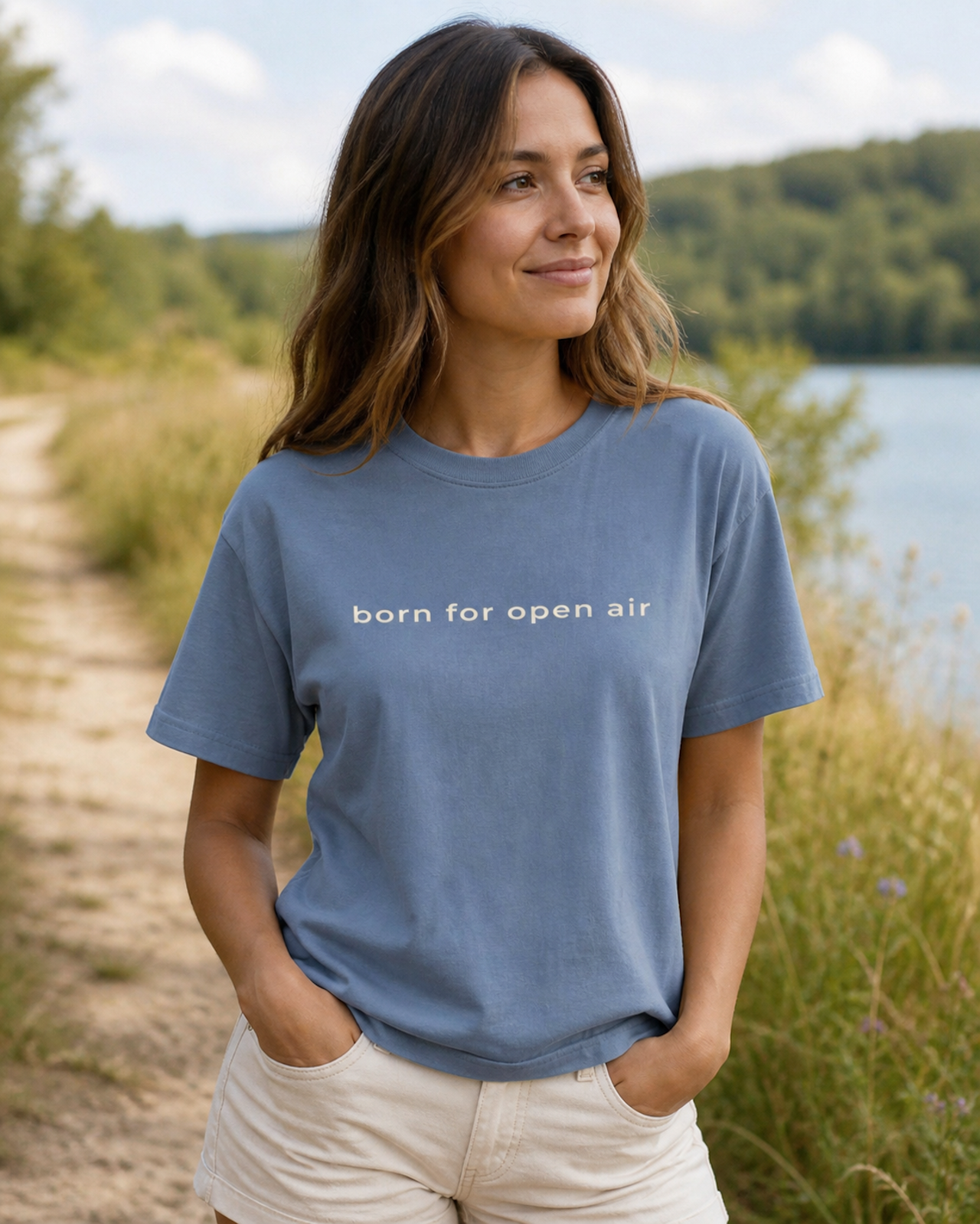 Born For Open Air Tee — Minimal Outdoor Tee product thumbnail image