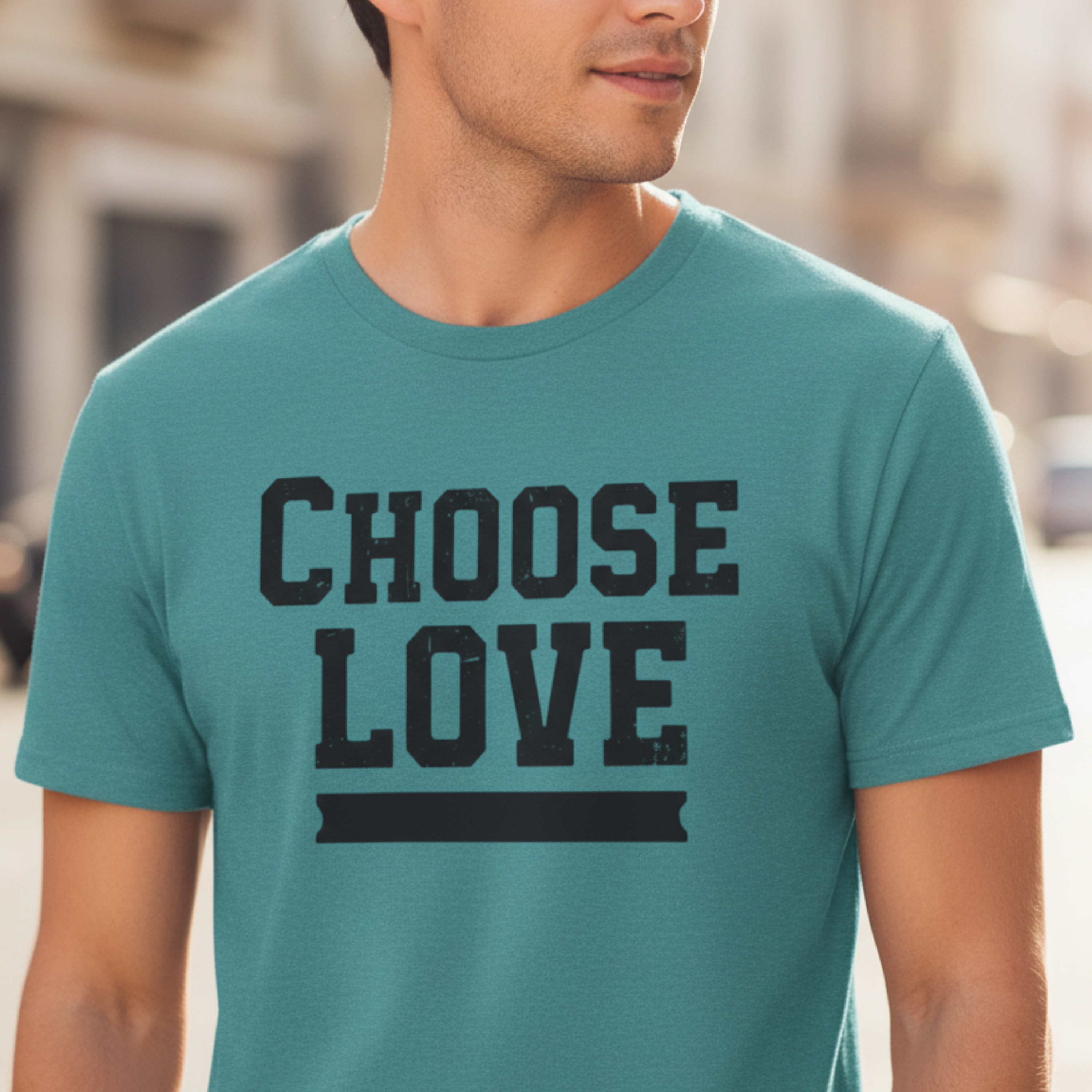 "Choose Love" T-Shirt - strong Inspirational Message Unisex Tee 