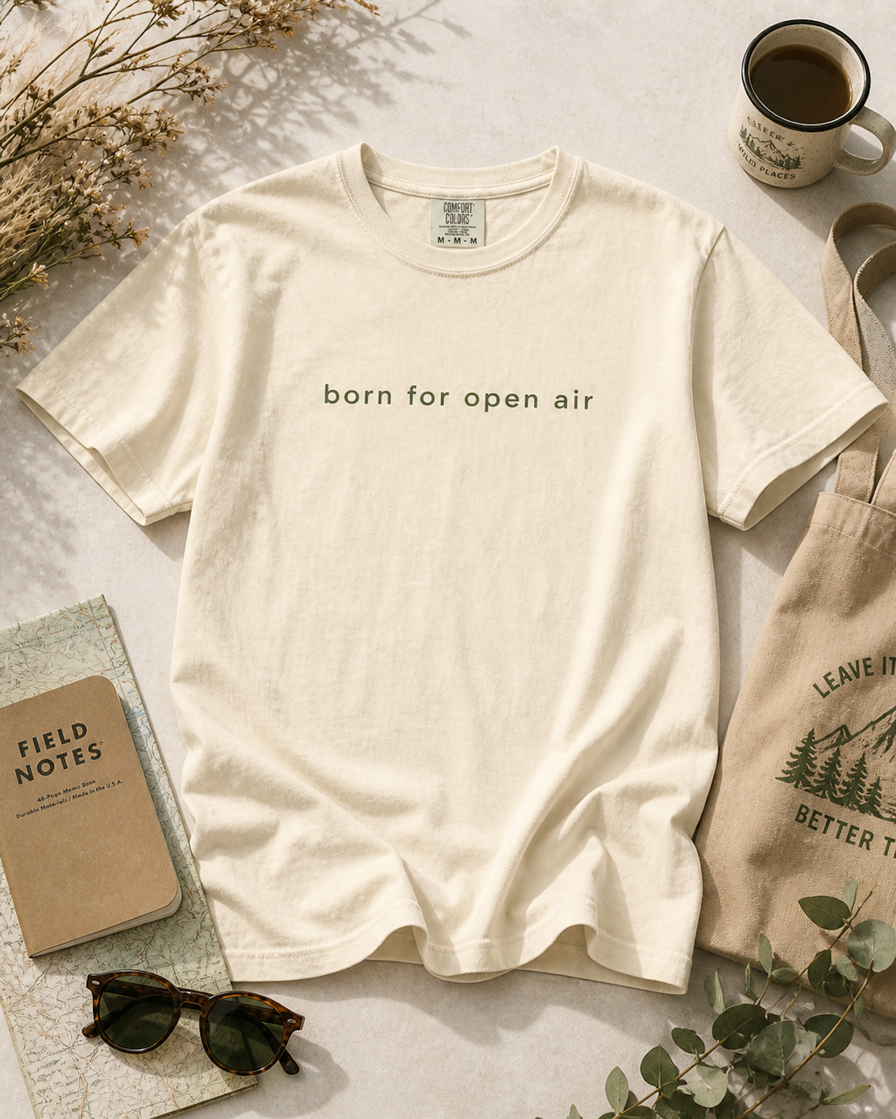 Born for Open Air Tee — Minimal Outdoor Shirt product thumbnail image
