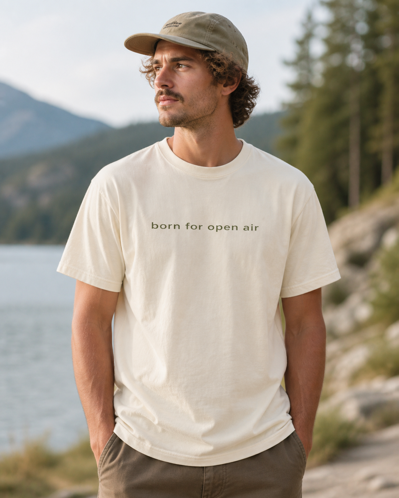 Born for Open Air Tee — Minimal Outdoor Shirt product thumbnail image Born for Open Air Tee — Minimal Outdoor Shirt product thumbnail image