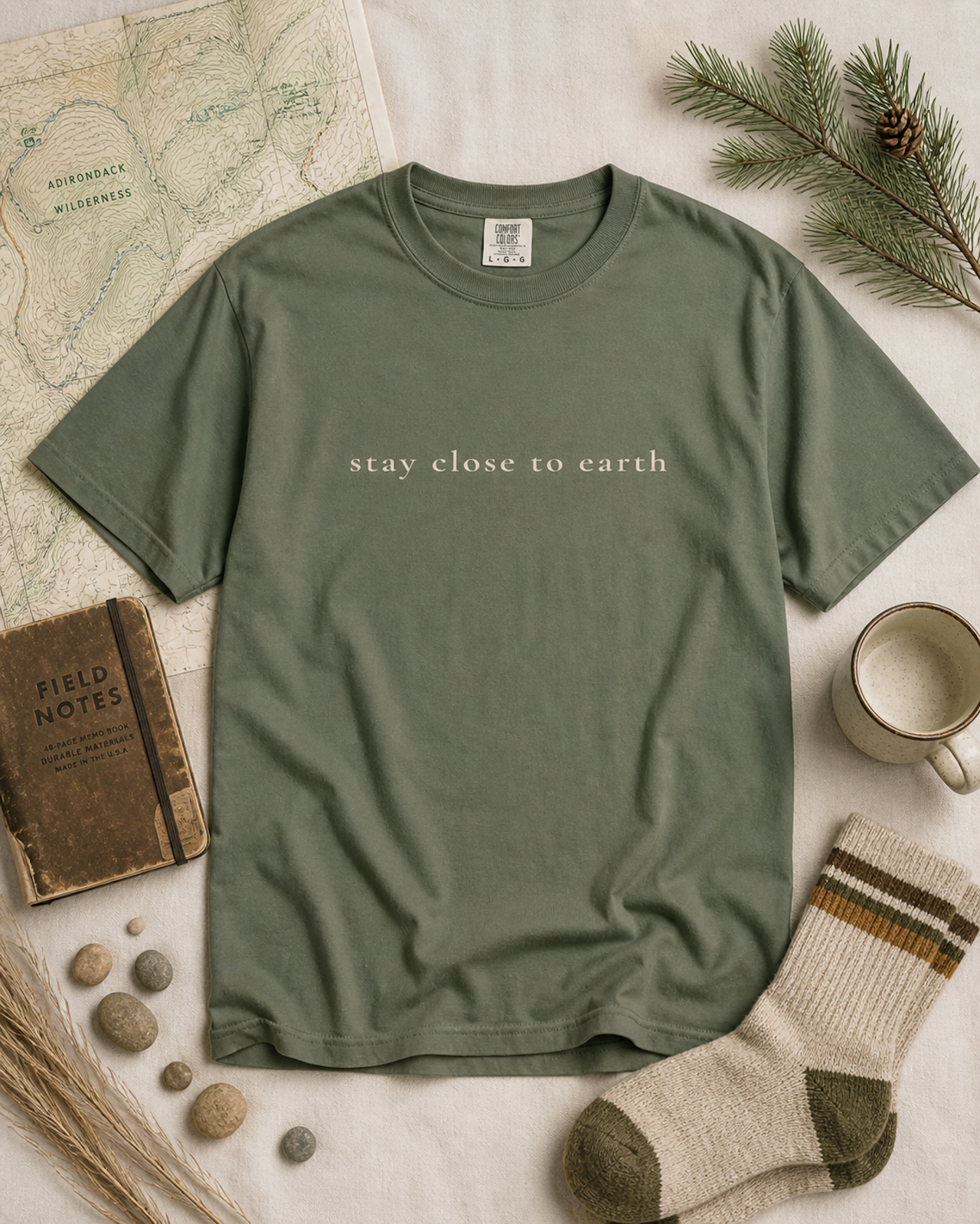 Stay Close to Earth Tee — Quiet Nature Statement Shirt product thumbnail image