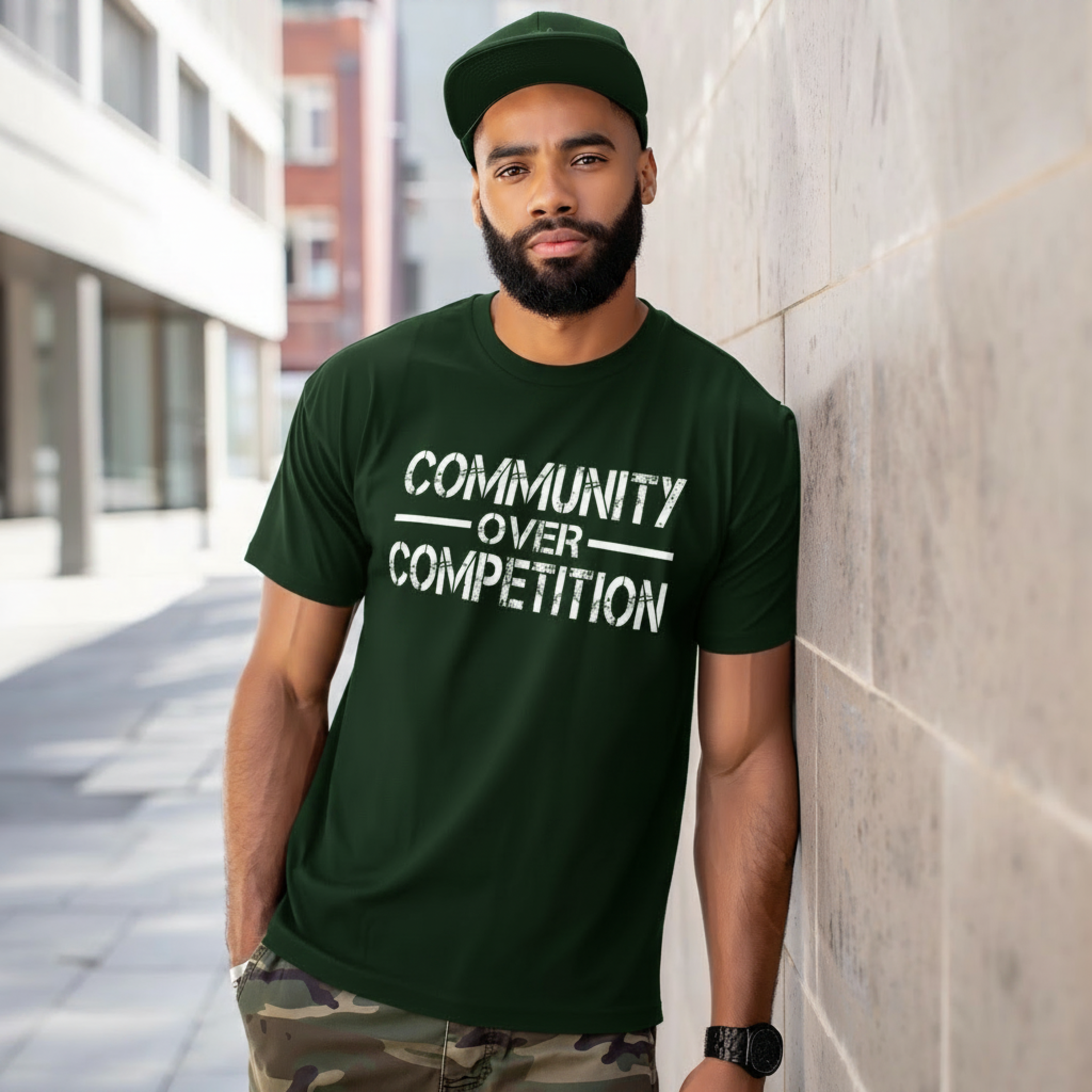"Community Over Competition" T-Shirt | Unity Shirt for Real Estate Professionals – Black, 2XL