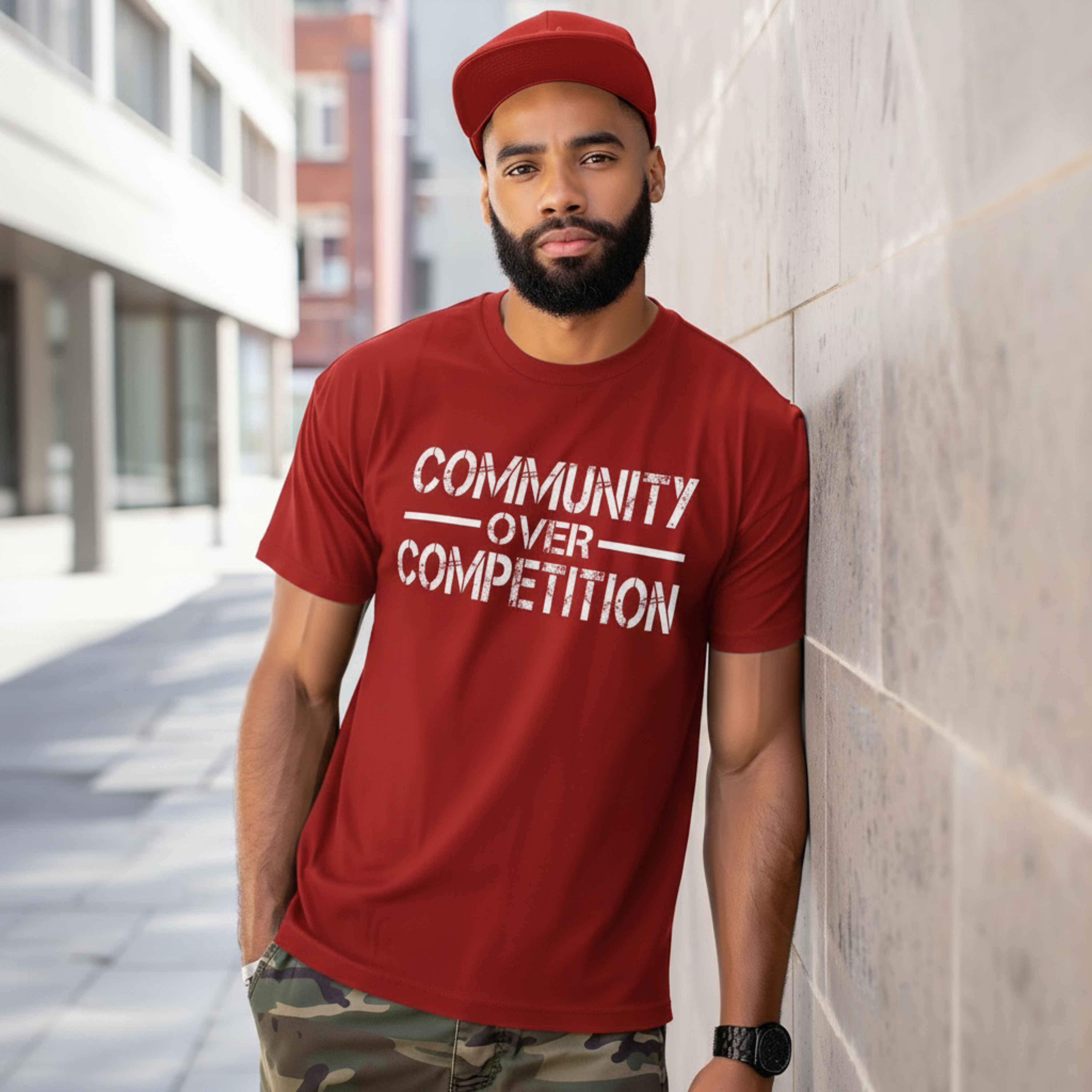 "Community Over Competition" T-Shirt | Unity Shirt for Real Estate Professionals – Black, 2XL