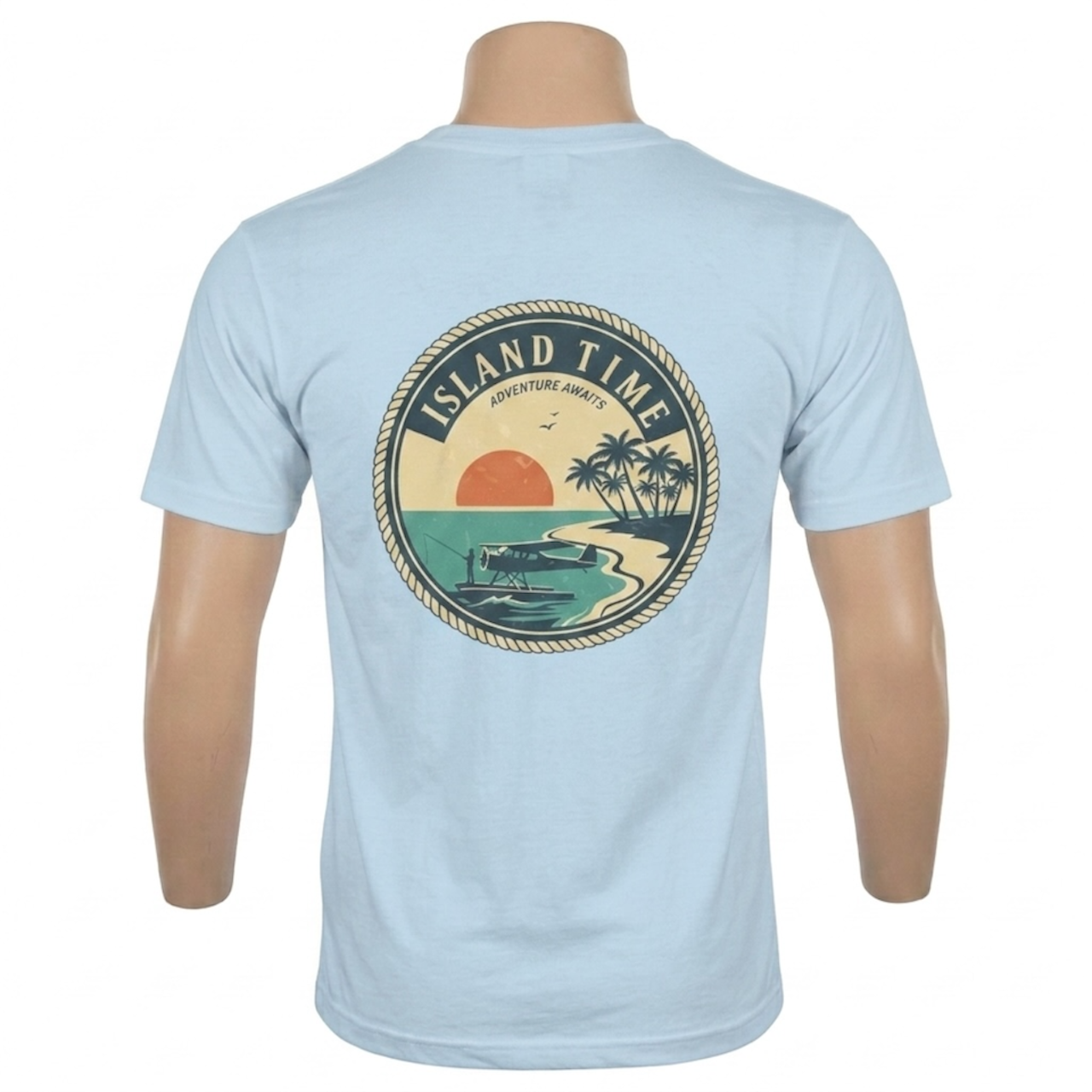 Seaplane Fishing Sunset Tee