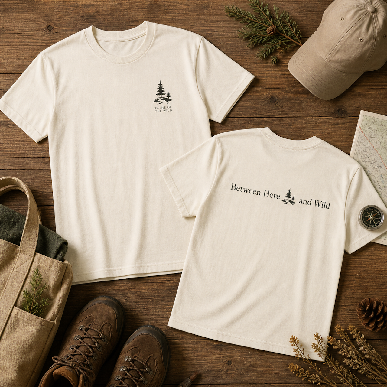 Between Here and Wild Tee - Nature Inspired Shirt product thumbnail image Between Here and Wild Tee - Nature Inspired Shirt product thumbnail image