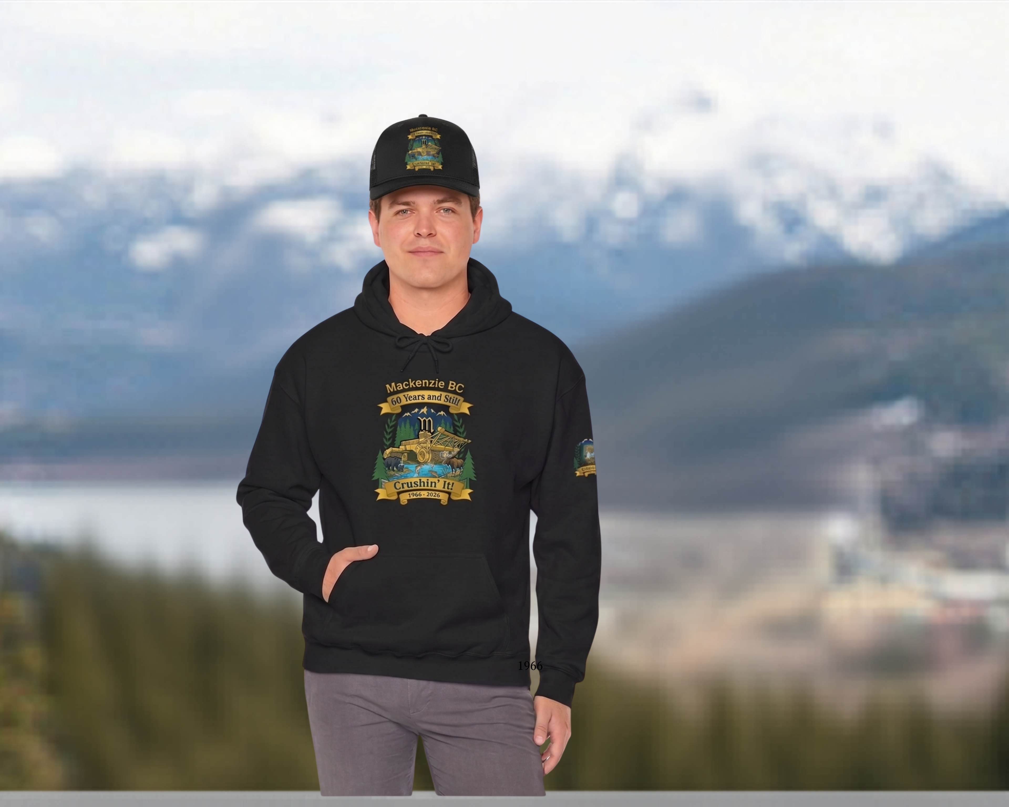 Mackenzie BC 'Crushin' It' 60 Year Anniversary Hoodie — Design on Front and Sleeve product thumbnail image