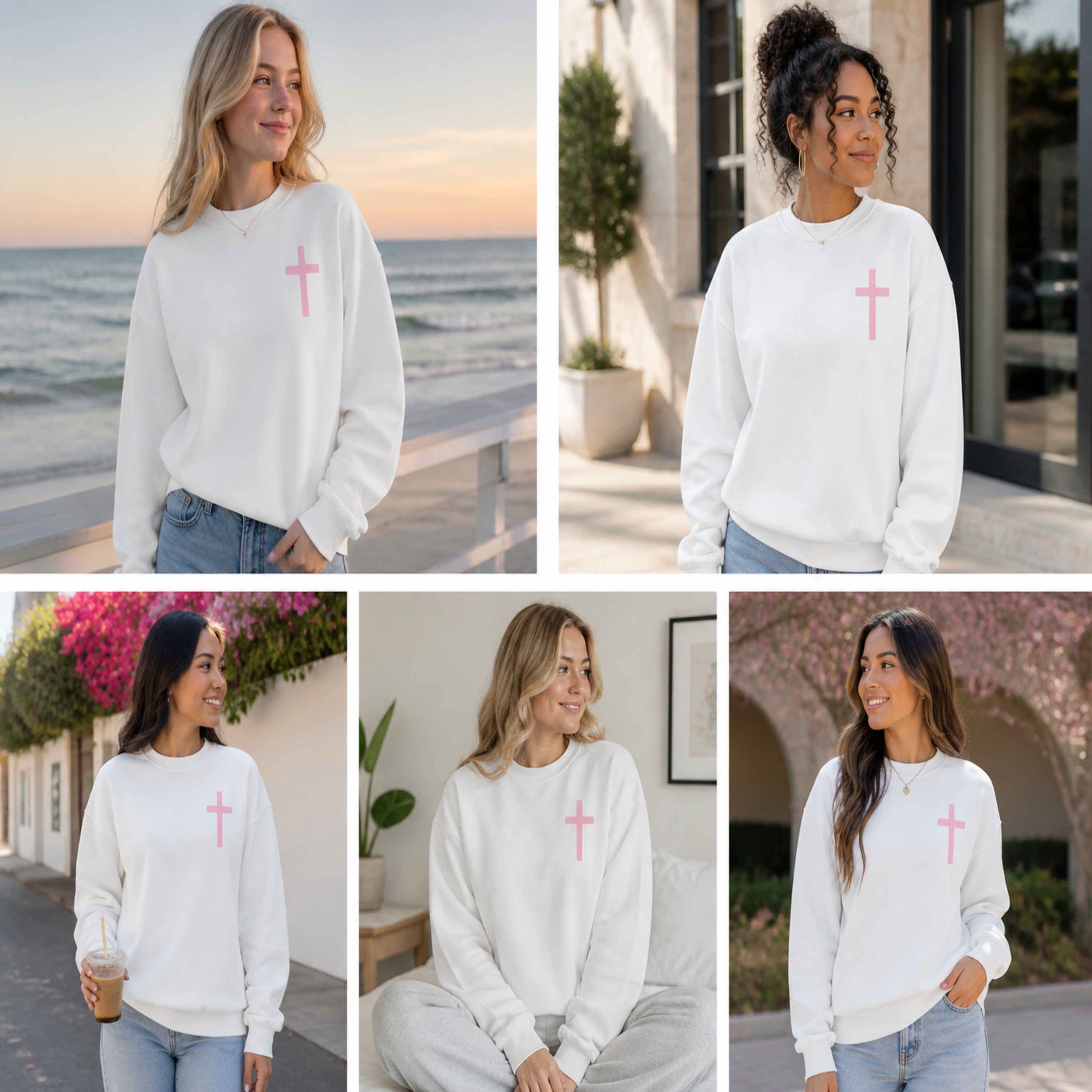 1 John 4:18 | Floral Sweatshirt product thumbnail image 1 John 4:18 | Floral Sweatshirt product thumbnail image