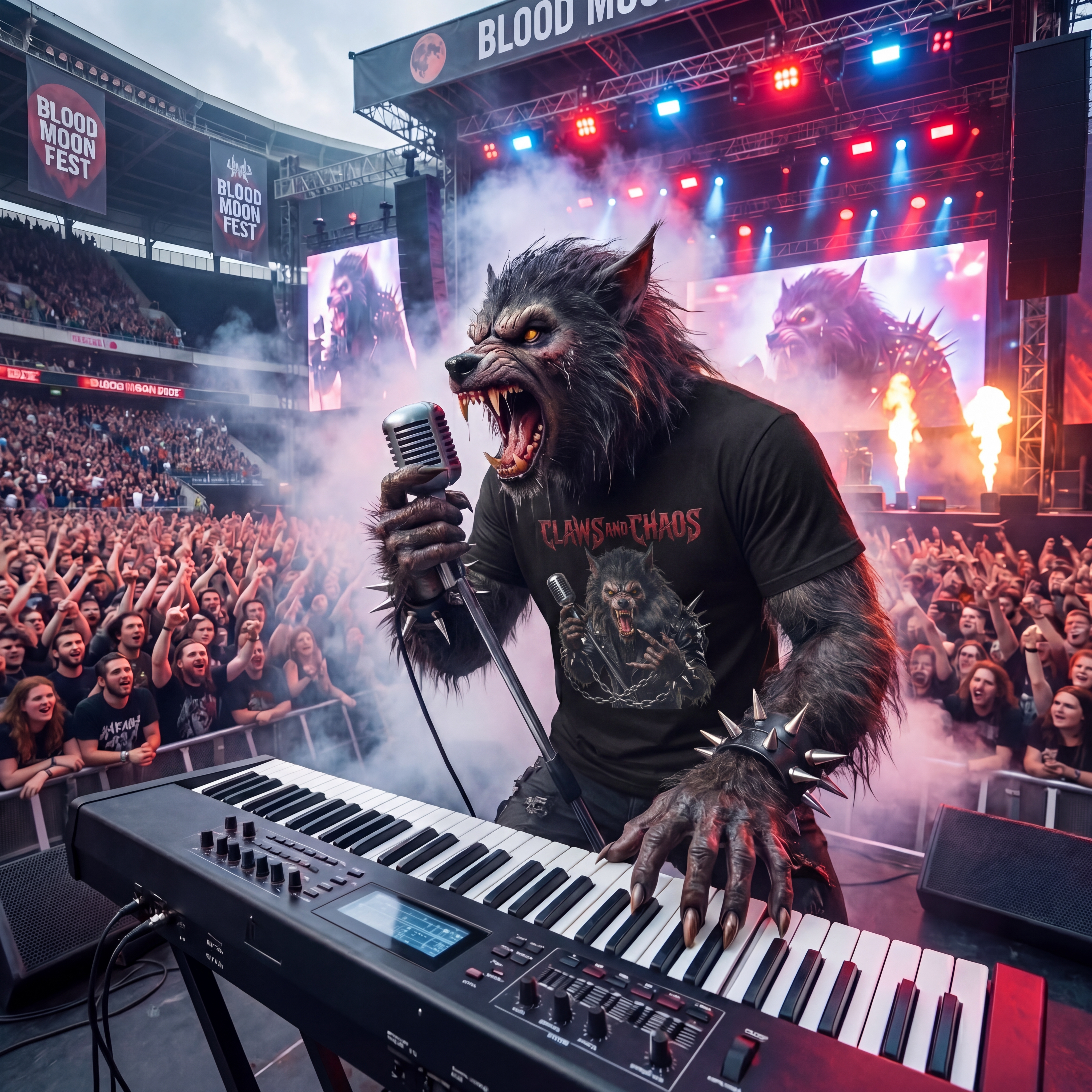 Claws &amp; Chaos "House Frostfang" Lead Singer T-Shirt — Fan Swag Tee product thumbnail image