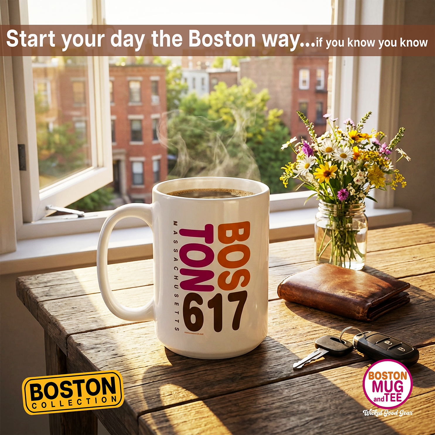 Boston 617 Area Code Coffee Mug product thumbnail image Boston 617 Area Code Coffee Mug product thumbnail image