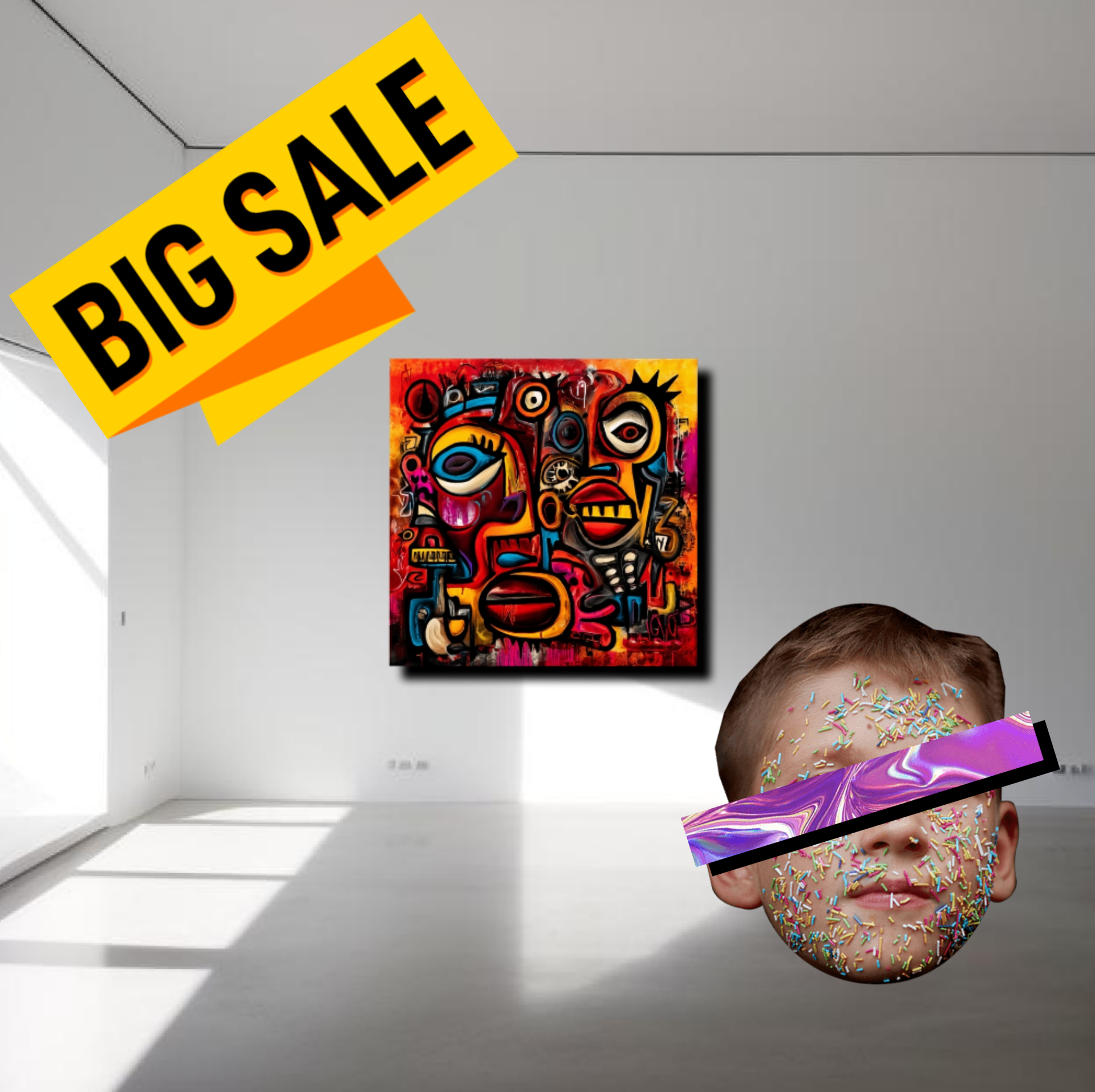 Abstract Street Art Canvas Print — Bold Colorful Graffiti Portrait product thumbnail image Abstract Street Art Canvas Print — Bold Colorful Graffiti Portrait product thumbnail image