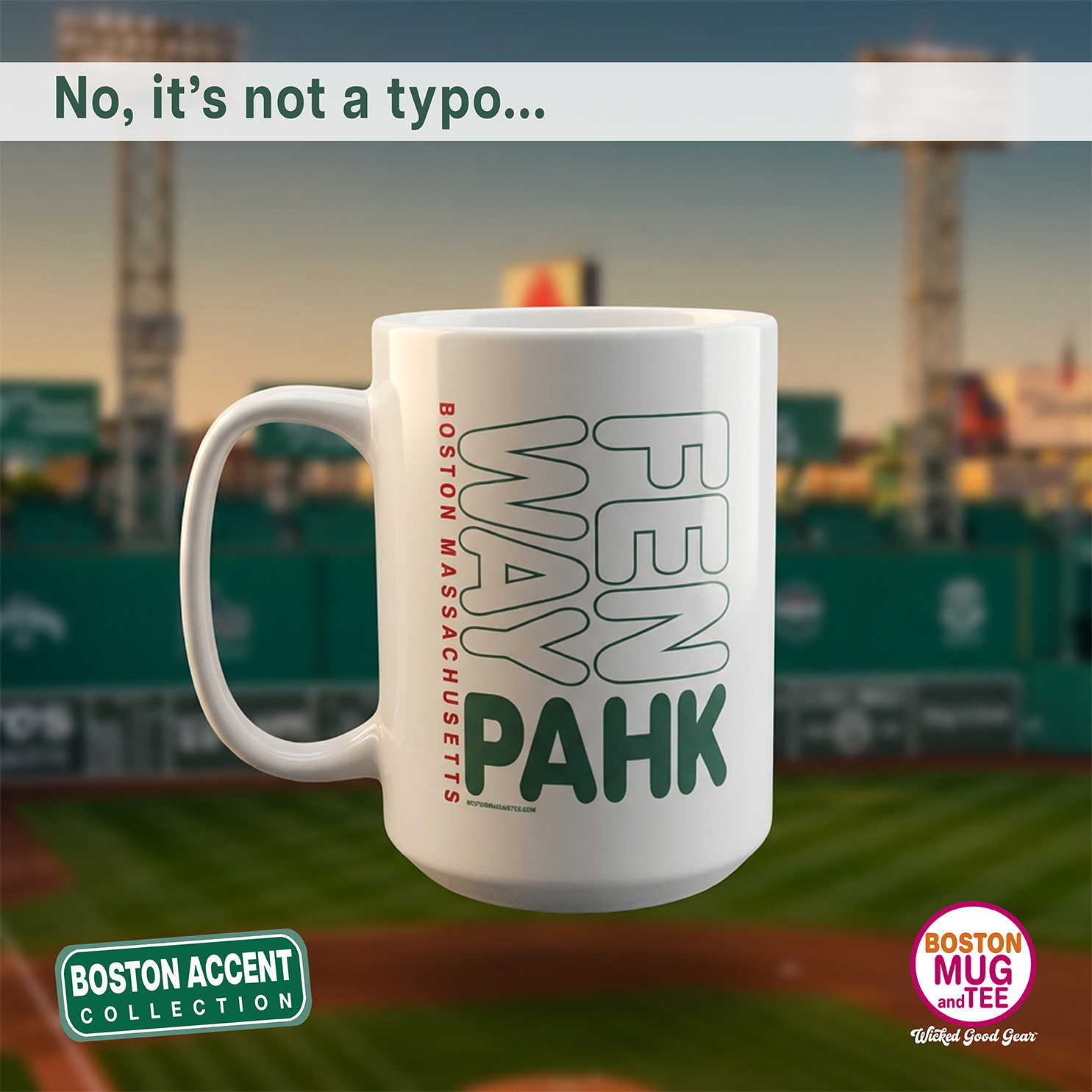 Fenway Park Boston Accent 15oz Coffee Mug