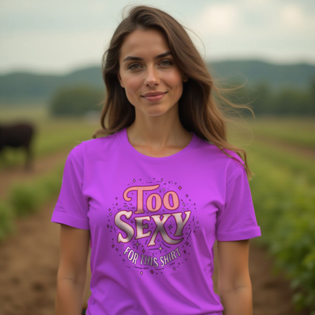 Funny Graphic Print Women's Cotton Tshirt, Too Sexy For This Shirt, Gift for Her, Make a Statement Tee, Self Love Shirt, Sarcastic Shirt, product thumbnail image Funny Graphic Print Women's Cotton Tshirt, Too Sexy For This Shirt, Gift for Her, Make a Statement Tee, Self Love Shirt, Sarcastic Shirt, product thumbnail image
