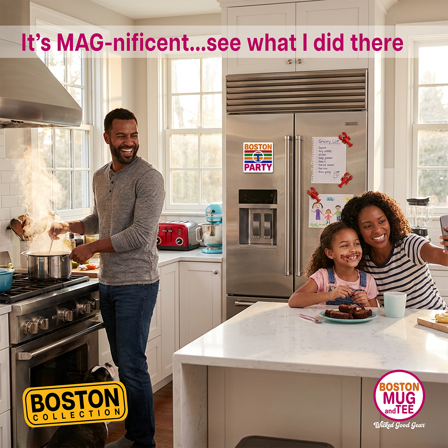 Boston "T" Party Subway Fridge Magnet product thumbnail image
