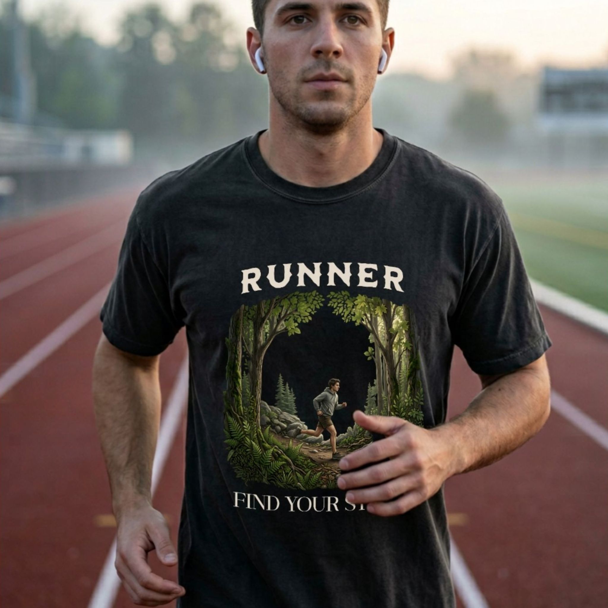 Runner T-Shirt — Find Your Stride Motivational Graphic Tee(Comfort Colors 1717) product thumbnail image Runner T-Shirt — Find Your Stride Motivational Graphic Tee(Comfort Colors 1717) product thumbnail image