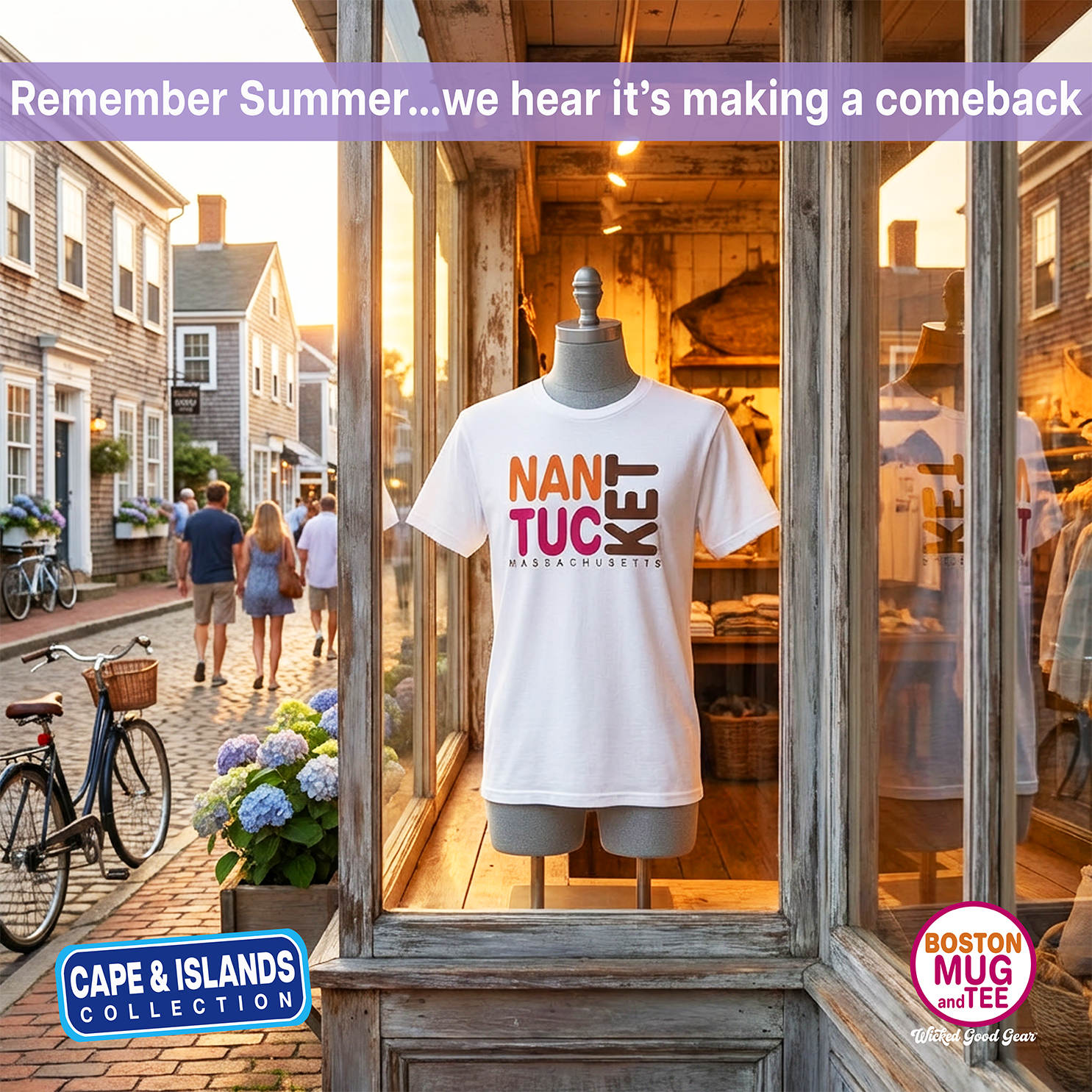 Nantucket Massachusetts Tee Shirt product thumbnail image