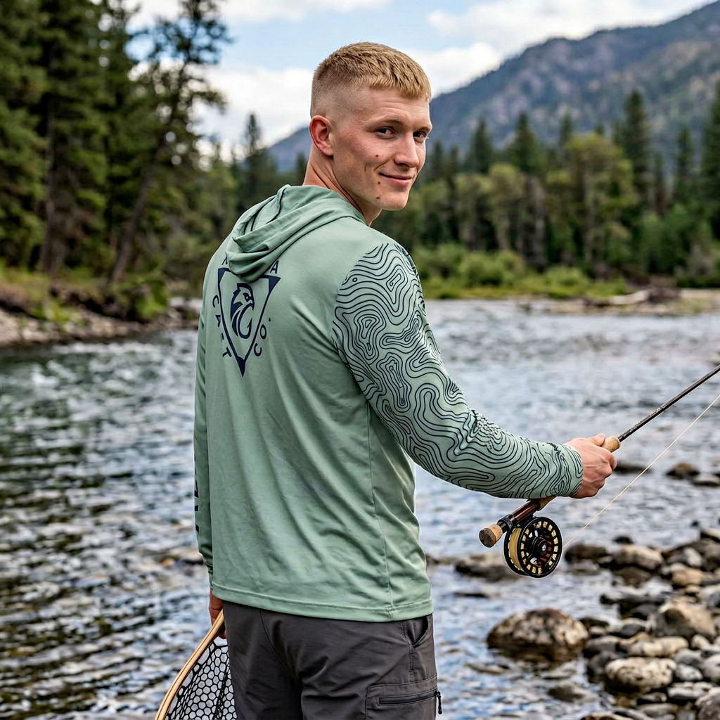 Cool Seafoam Performance Fishing Hoodie | UPF Sun Protection Long Sleeve Shirt | Fishing Apparel | Alafia River | Alafia Cast Co product thumbnail image Cool Seafoam Performance Fishing Hoodie | UPF Sun Protection Long Sleeve Shirt | Fishing Apparel | Alafia River | Alafia Cast Co product thumbnail image