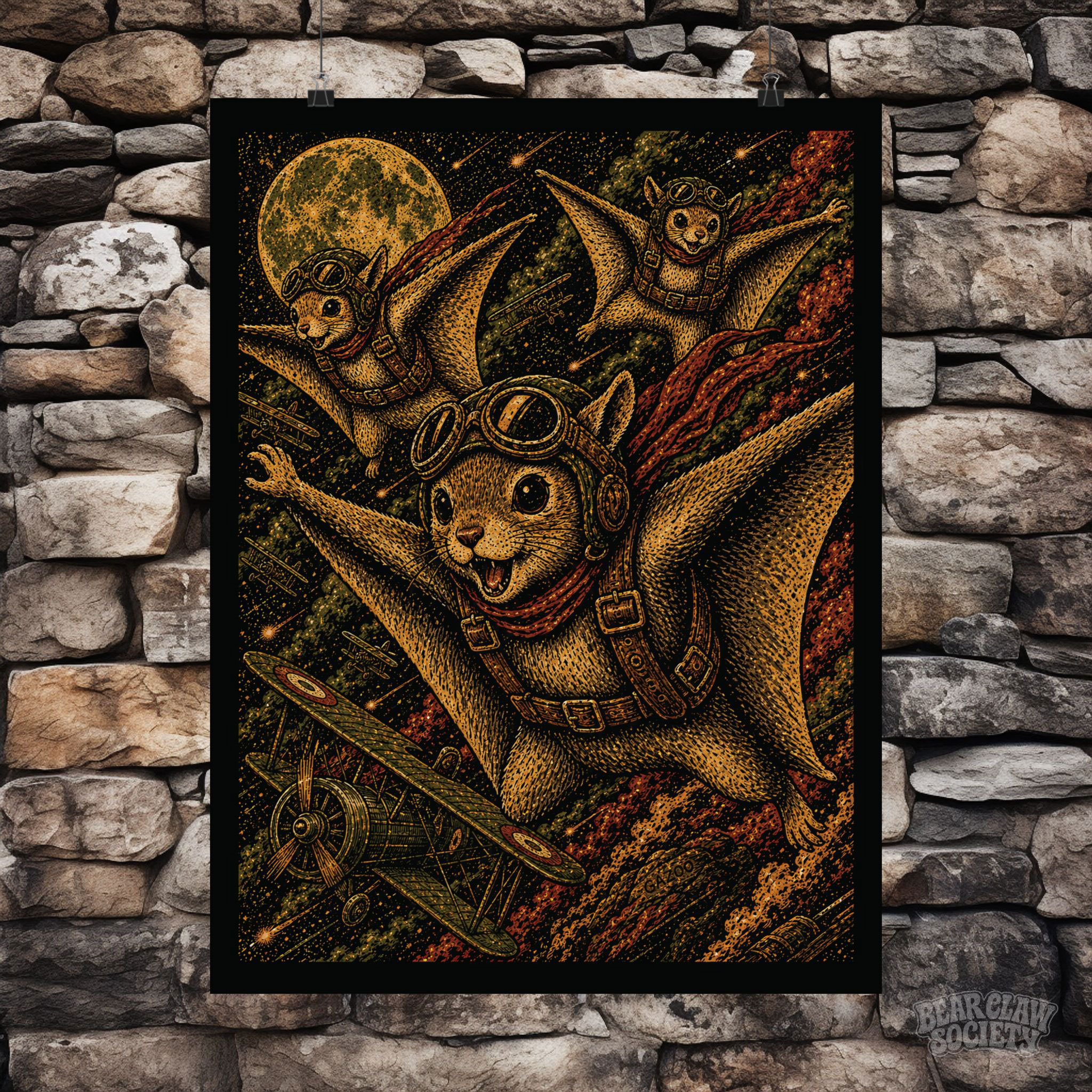 Flying Squirrel Squadron Poster product thumbnail image