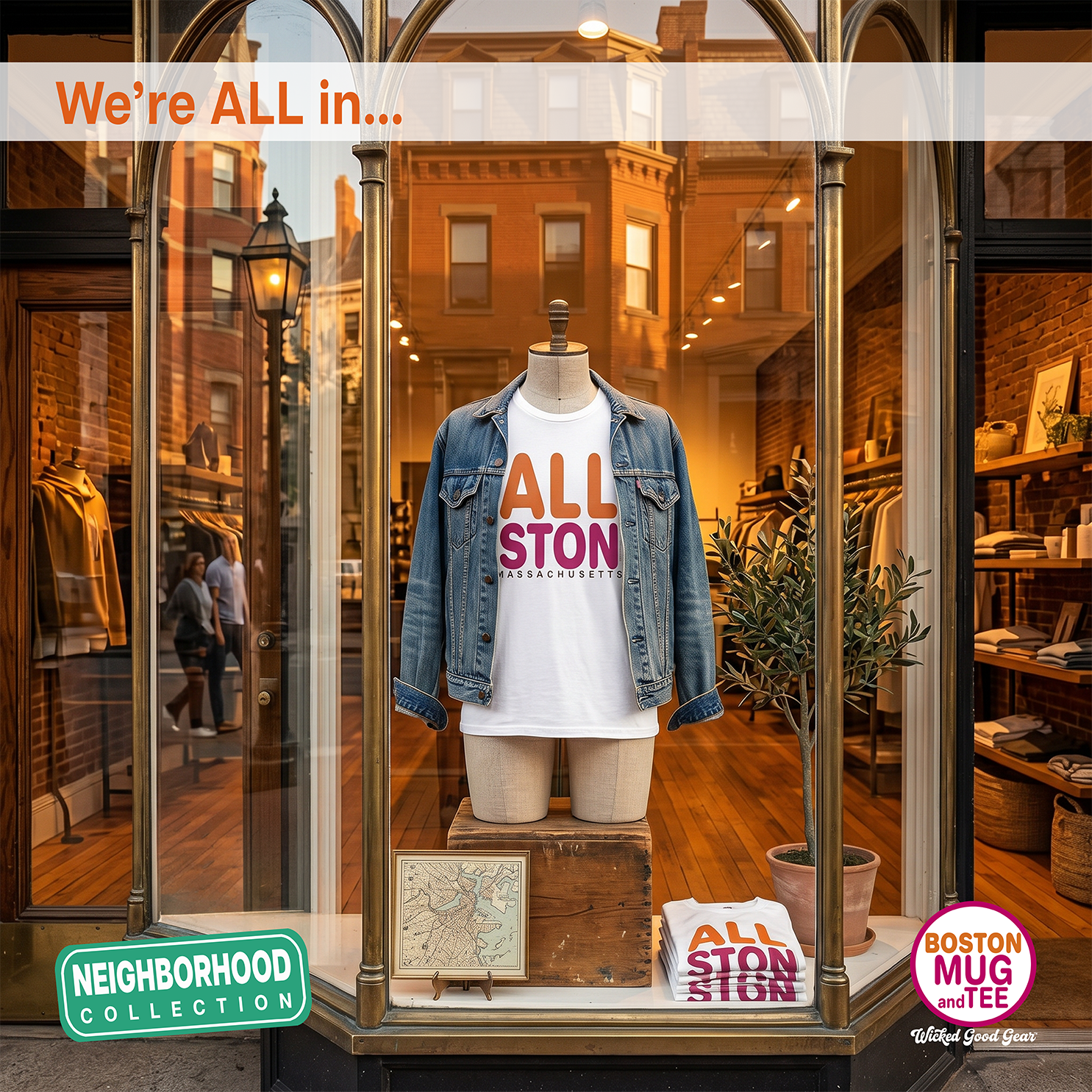 Allston Massachusetts T-Shirt | Allston Village Neighborhood Tee | Boston MA Gift | Retro Bold Graphic Unisex Shirt product thumbnail image Allston Massachusetts T-Shirt | Allston Village Neighborhood Tee | Boston MA Gift | Retro Bold Graphic Unisex Shirt product thumbnail image