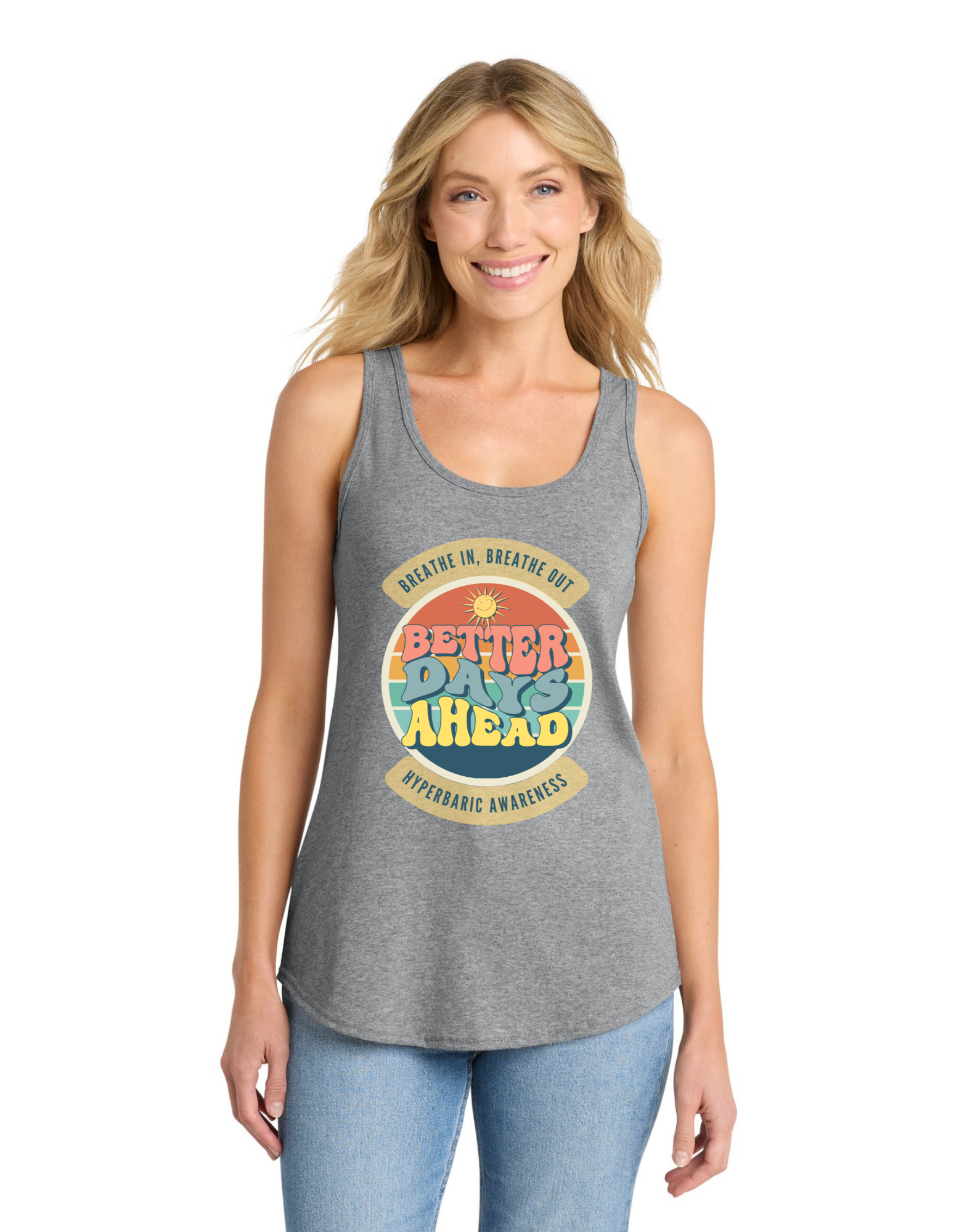 "Better Days Ahead"  — ‘Breathe In, Breathe Out’ Hyperbaric Awareness Women’s Tank Top product thumbnail image