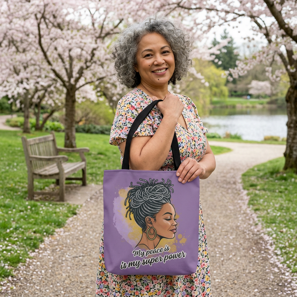 "My Peace Is My Super Power" Tote Bag "My Peace Is My Super Power" Tote Bag