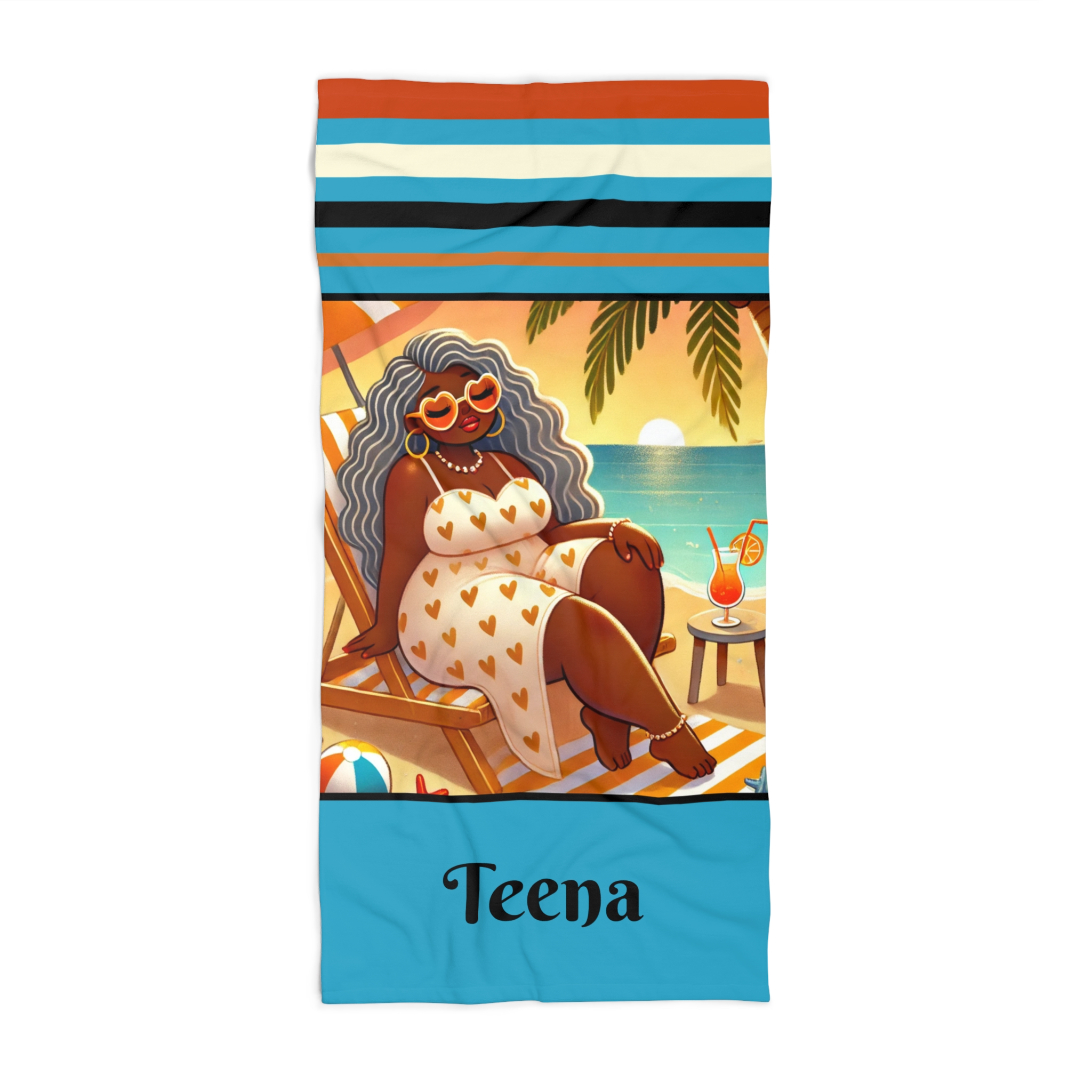 Personalized Beach Towel - Vibrant Summer Vibes for Beach Lovers product thumbnail image