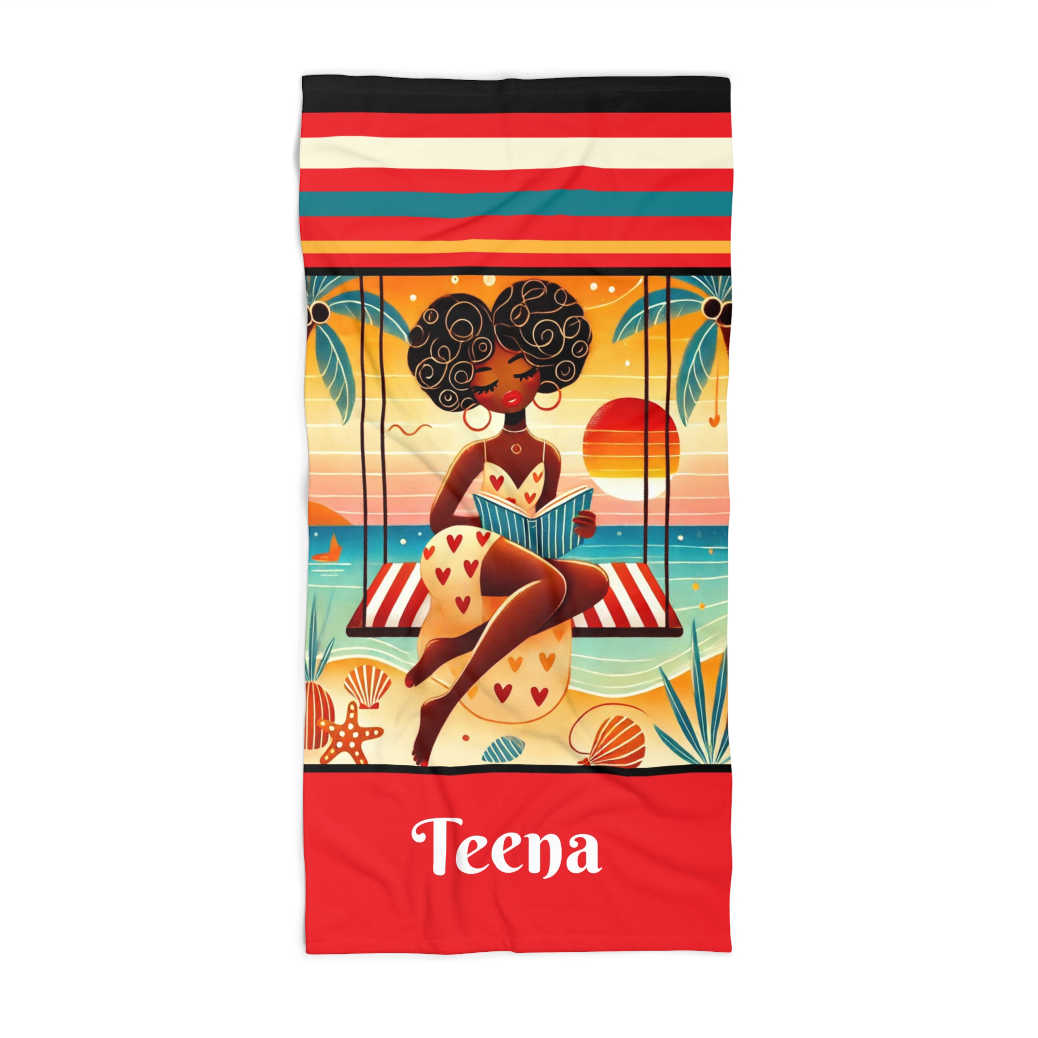 Personalized Beach Towel - Vibrant Summer Vibes for Beach Lovers product thumbnail image