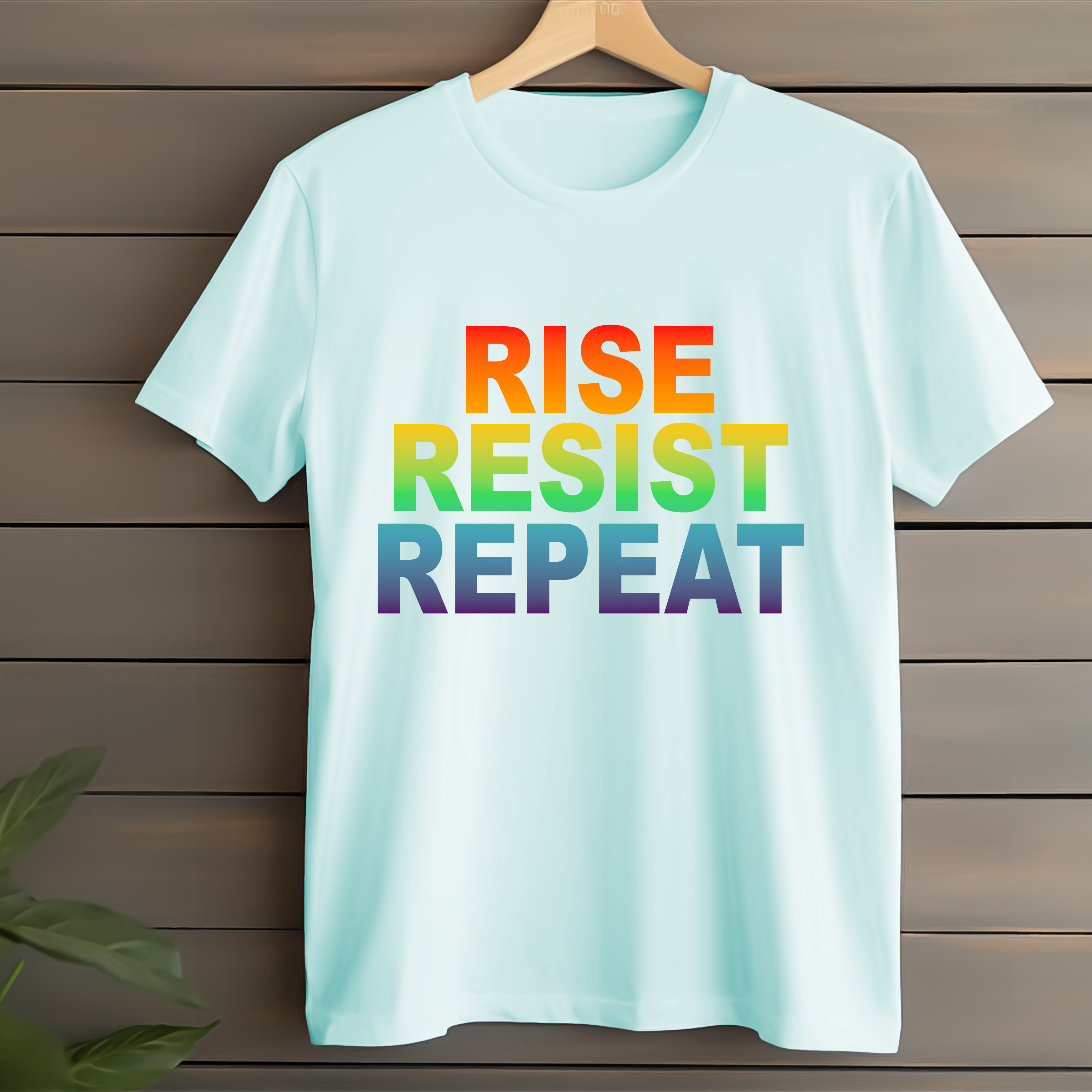 Rise Resist Repeat, Ombre. Resistance Gear, Activist Tee, Pro-Democracy Apparel