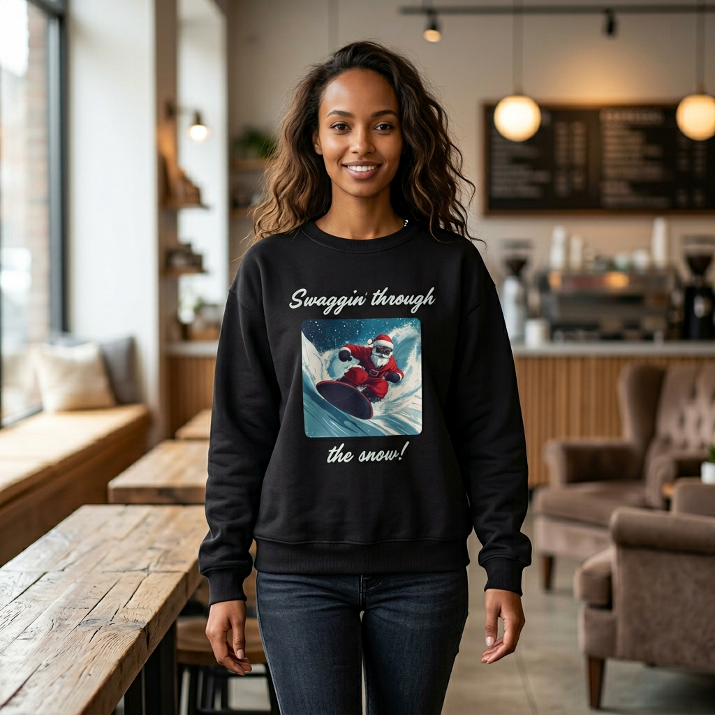 Swag Surfin' Santa Sweatshirt product thumbnail image