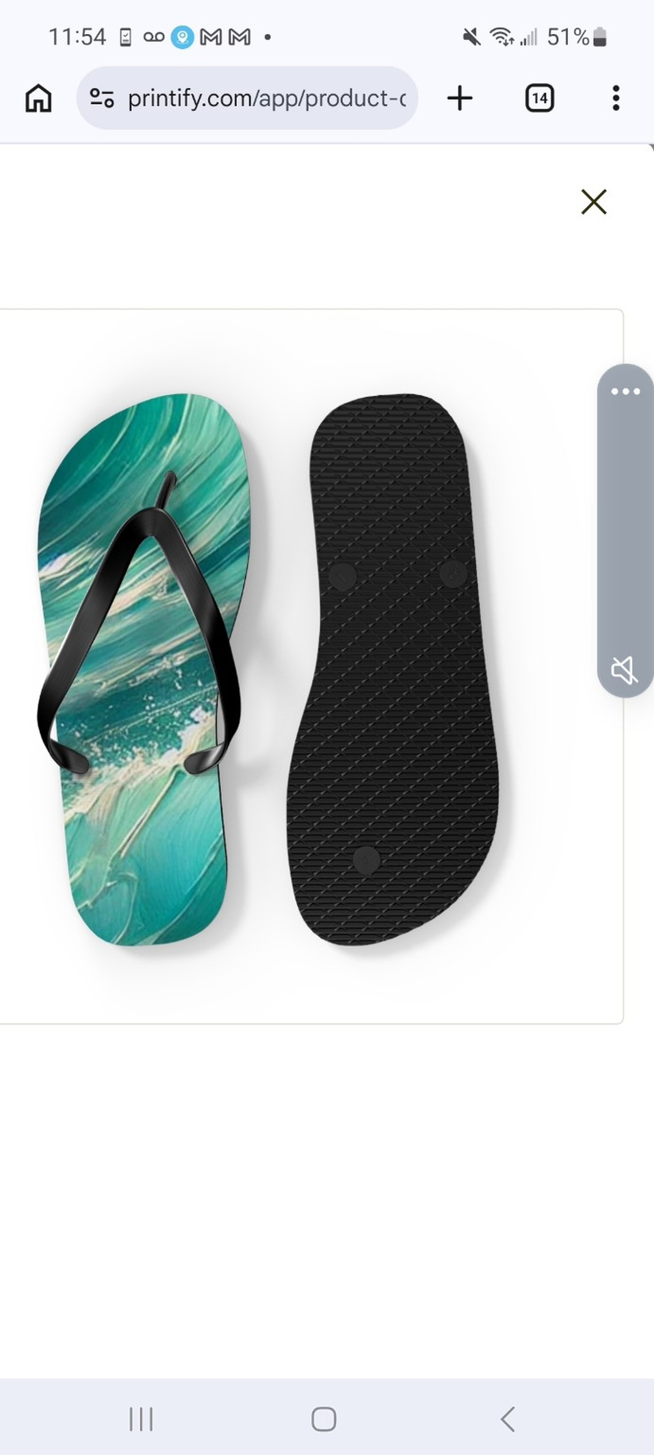 Comfortable Summer Flip Flops - Blue Waves Casual Sandals for Beach &amp; Vacation product thumbnail image