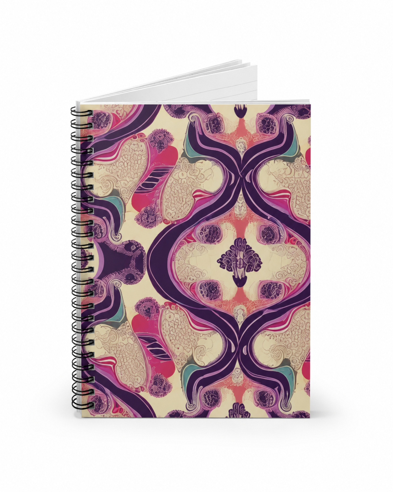 Elegant Spiral Notebook - Vibrant Floral Design for Creative Minds product thumbnail image