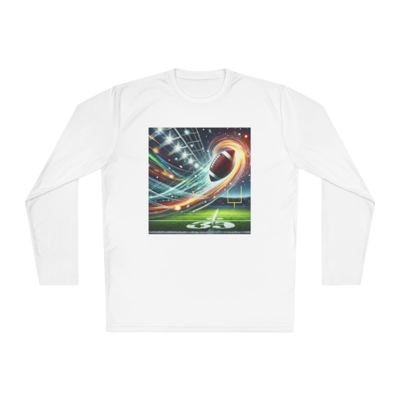 Long Sleeve Tee - Unisex with Artistic Footbal Design product thumbnail image