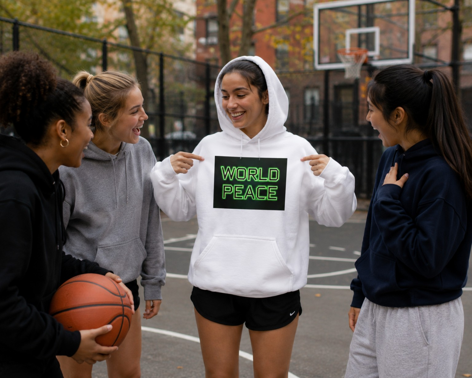 World Peace Hoodie Unisex Heavy Blend™ Sweatshirt for Comfort and Style product thumbnail image
