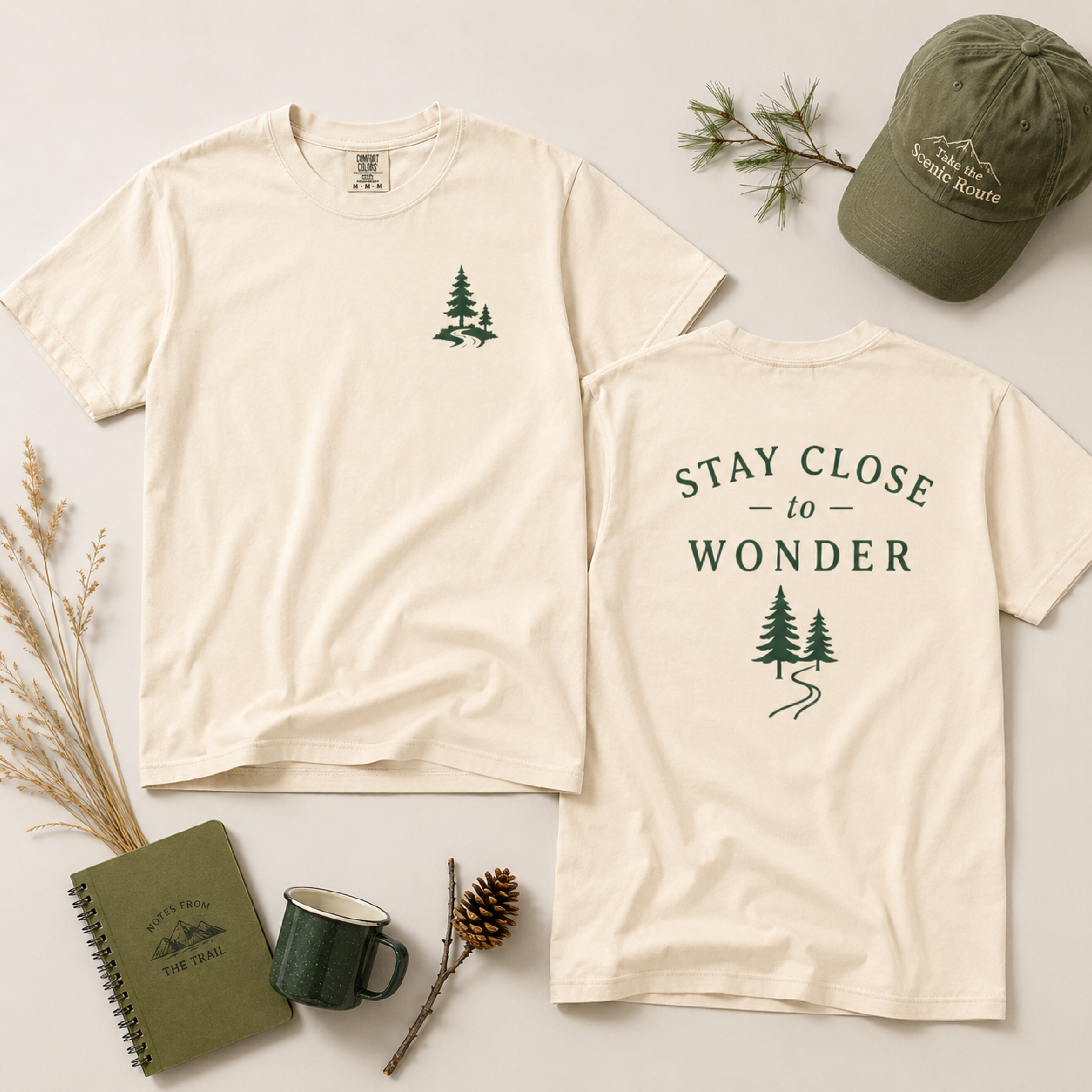 Stay Close to Wonder Tee - Nature Statement Shirt product thumbnail image