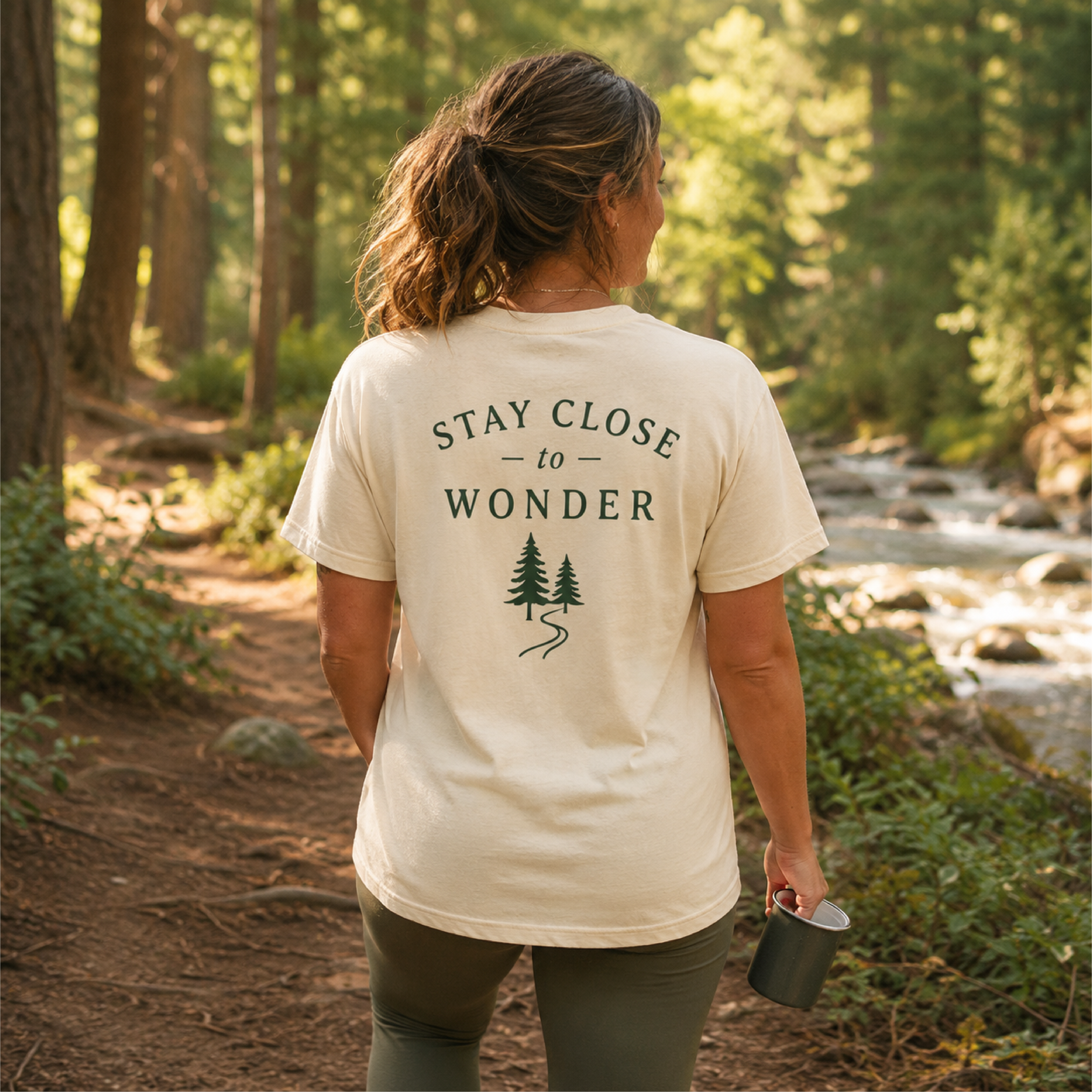 Stay Close to Wonder Tee - Nature Statement Shirt product thumbnail image