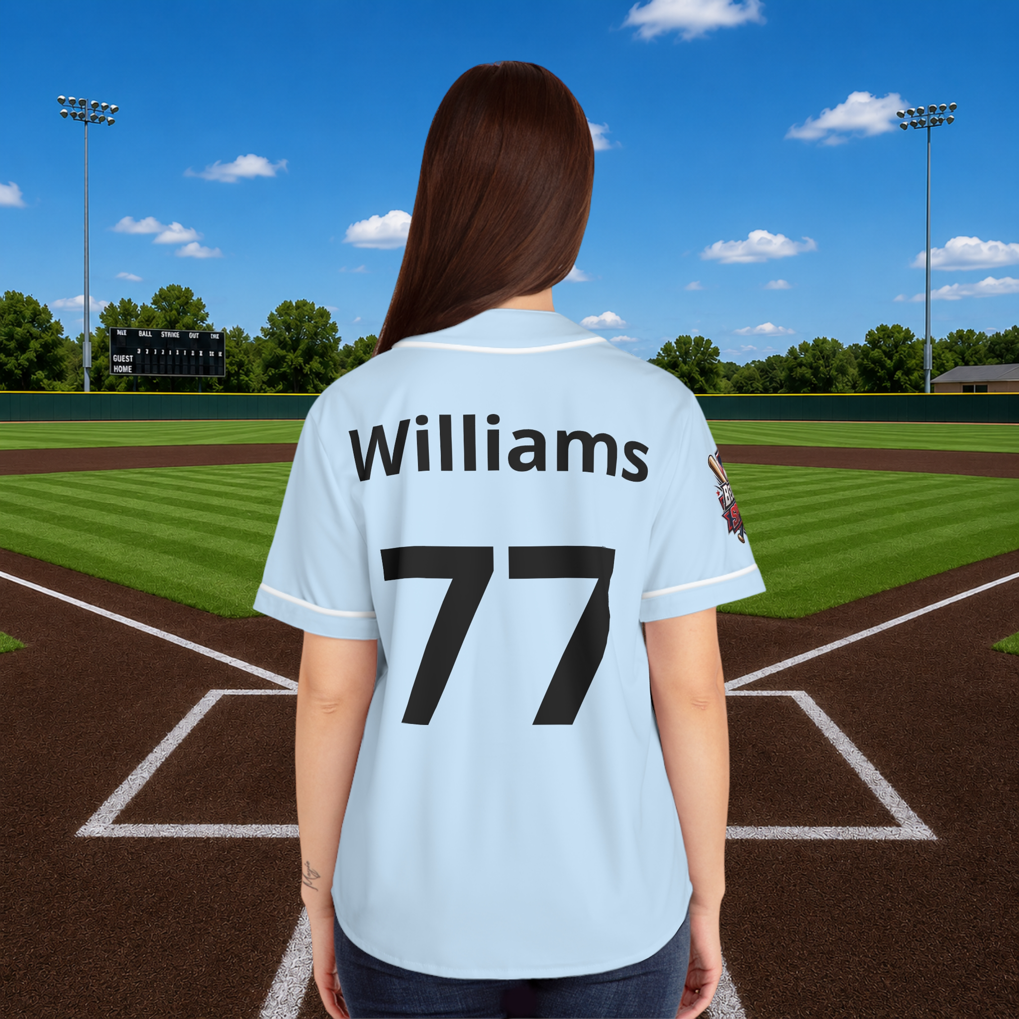 Personalized Women's Baseball Jersey product thumbnail image
