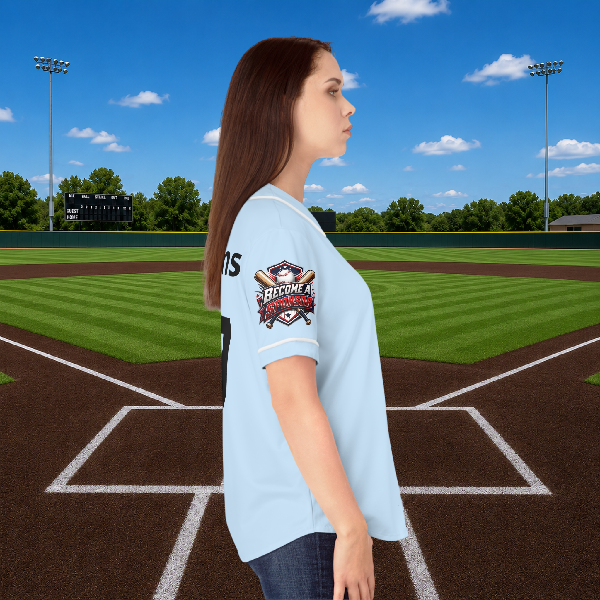 Personalized Women's Baseball Jersey product thumbnail image Personalized Women's Baseball Jersey product thumbnail image
