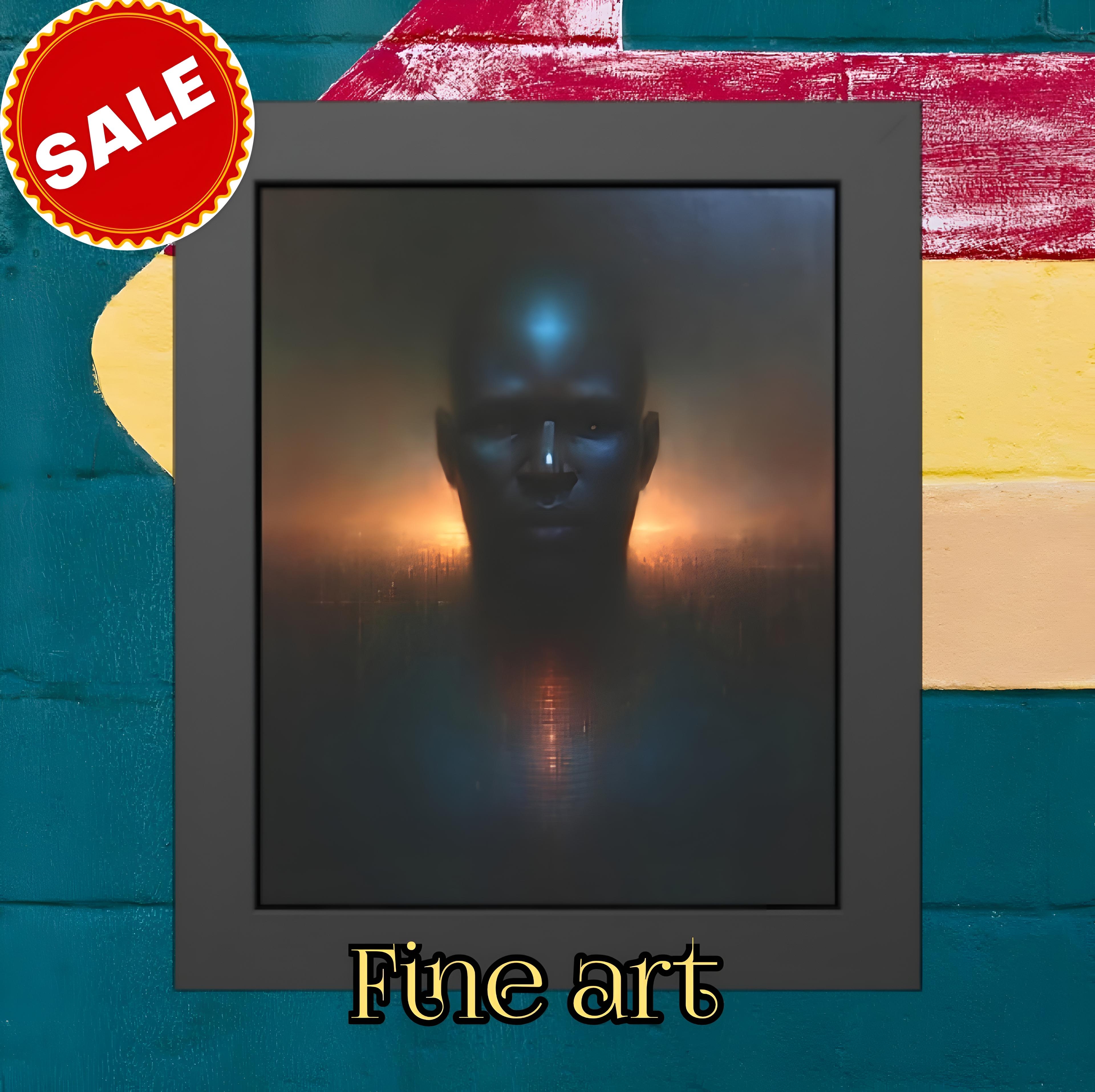 Framed Art Print – Futuristic Ethereal Portrait Poster
