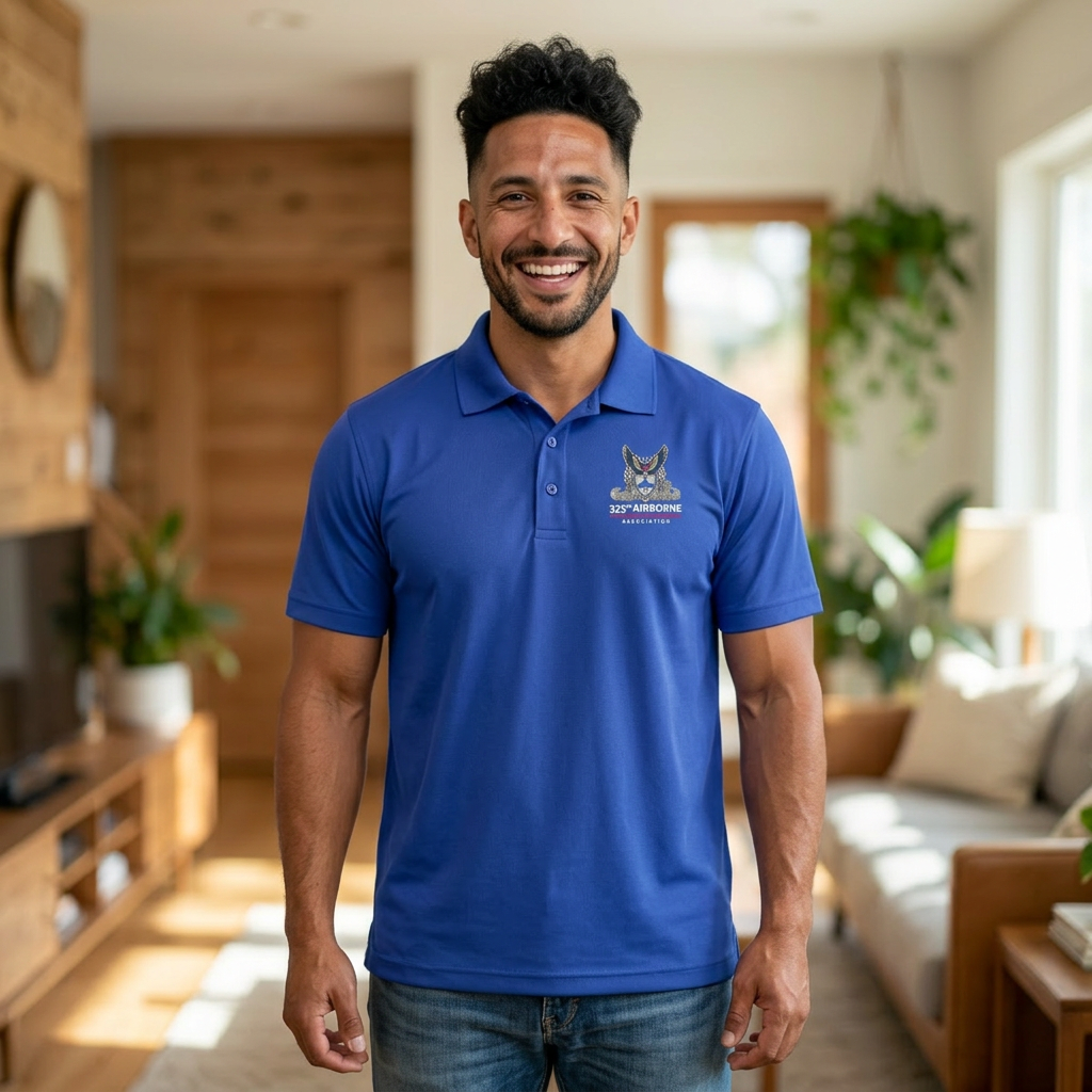 NEW LOGO! Men's Polo Shirt - 325th Airborne Association Performance Polo product thumbnail image