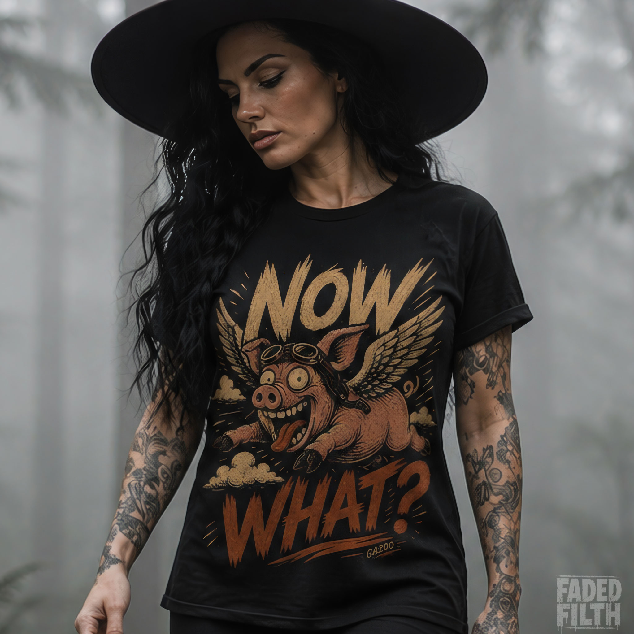 Now What? Flying Pig Unisex T-Shirt product thumbnail image