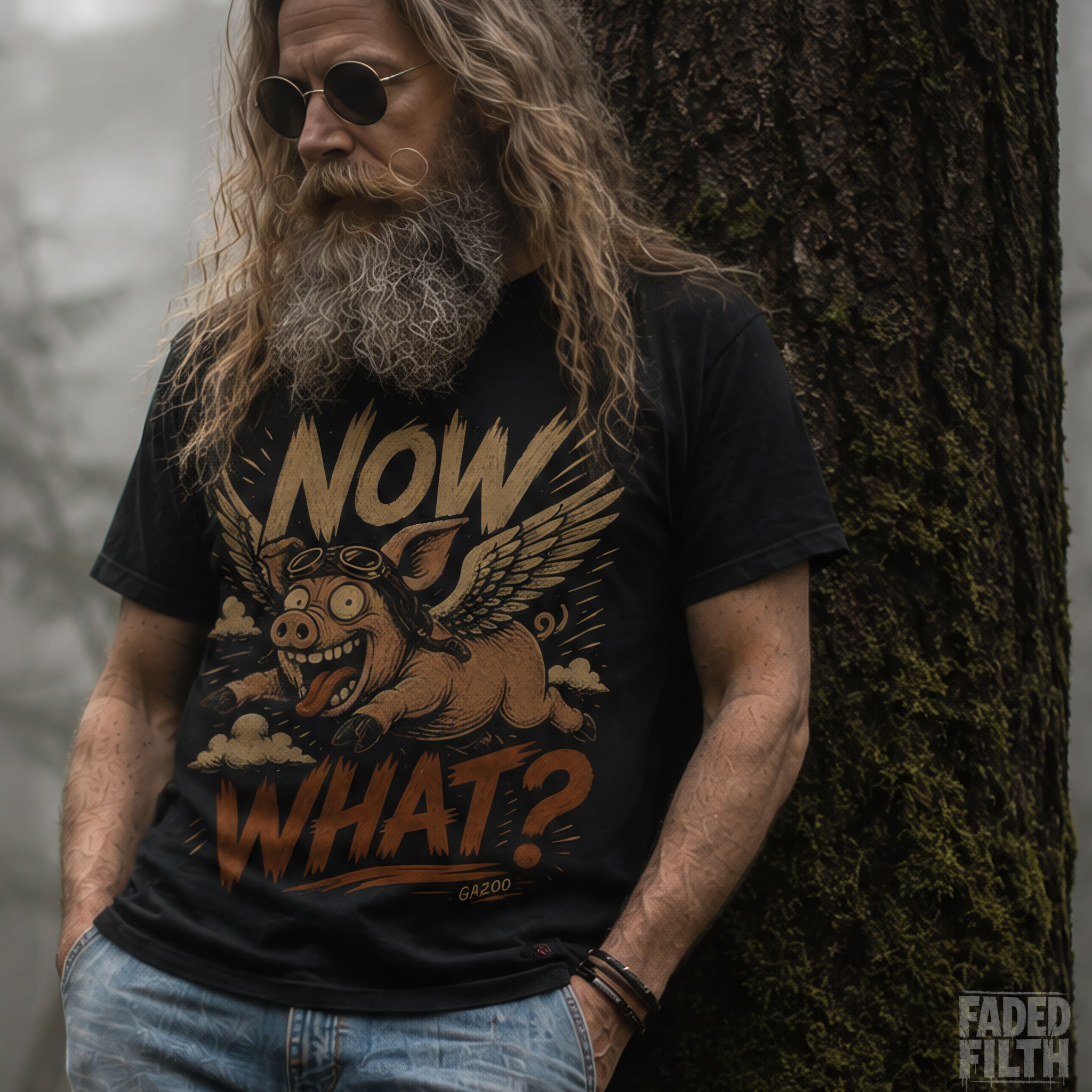 Now What? Flying Pig Unisex T-Shirt product thumbnail image Now What? Flying Pig Unisex T-Shirt product thumbnail image